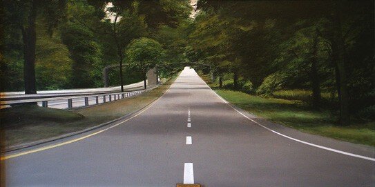 Ronald	 Abbe “Parkway” 1980 - acrylic - 24 x 48 inches