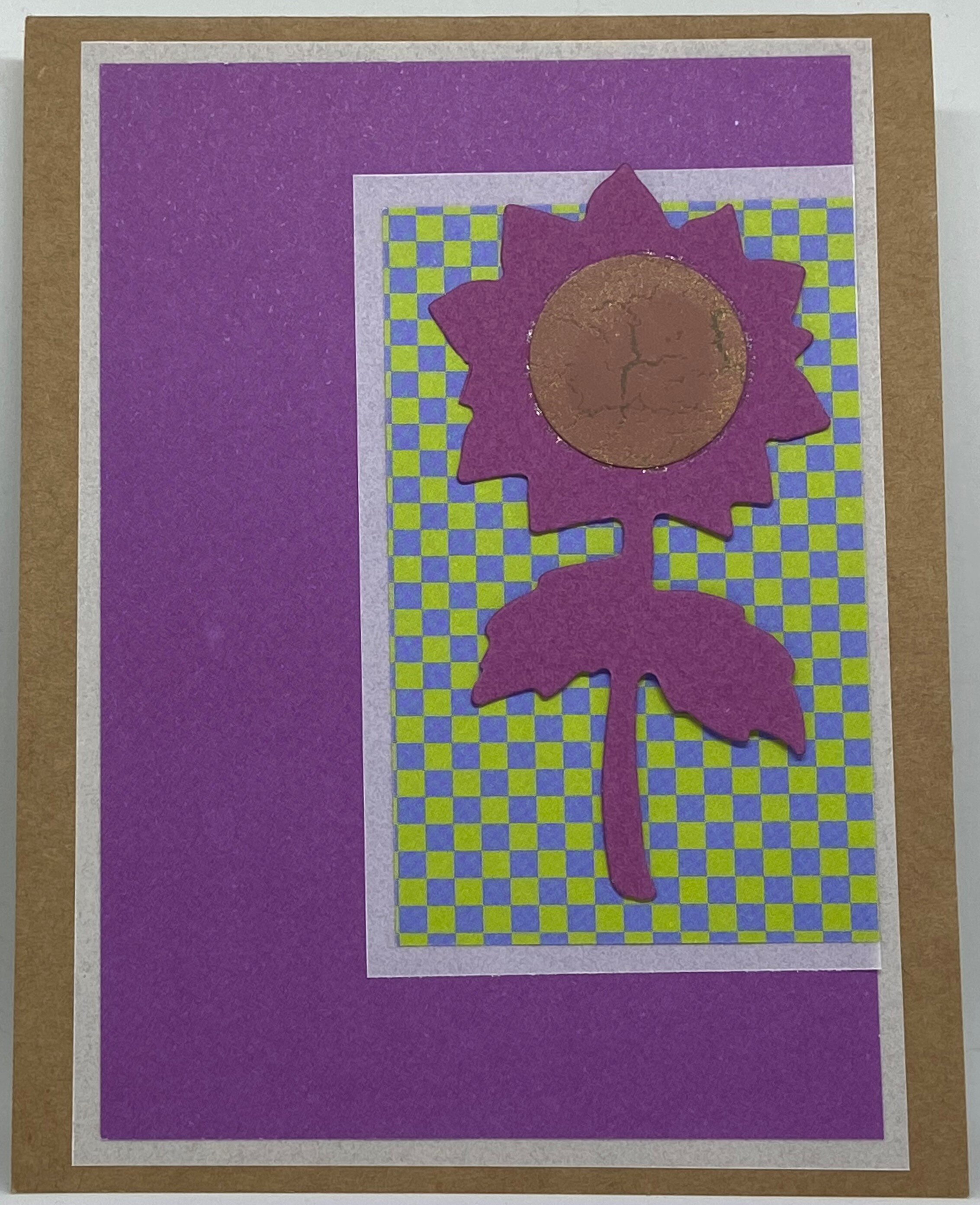 Sunflower Purple and Green Checks