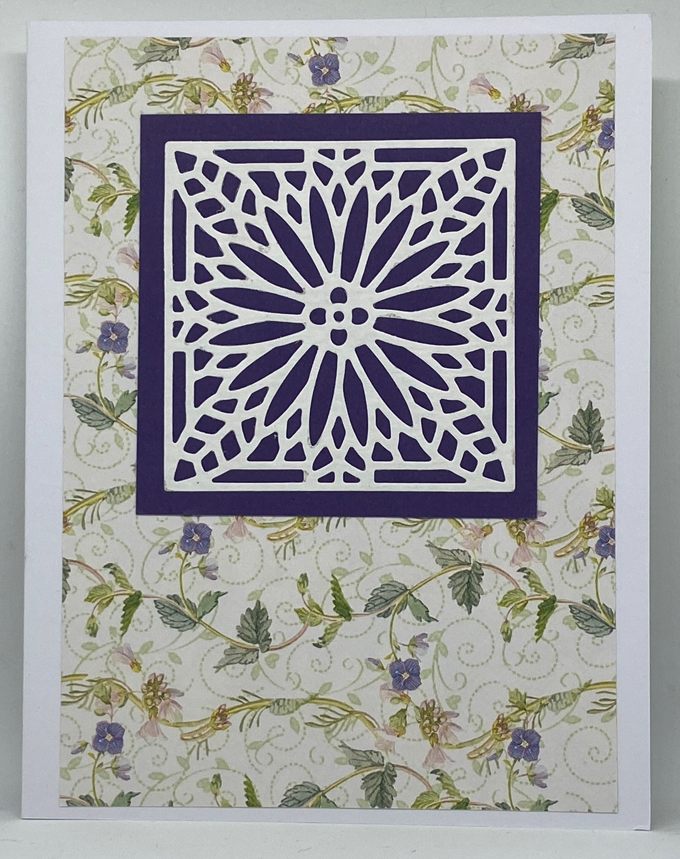Purple Floral Art Deco Flower
