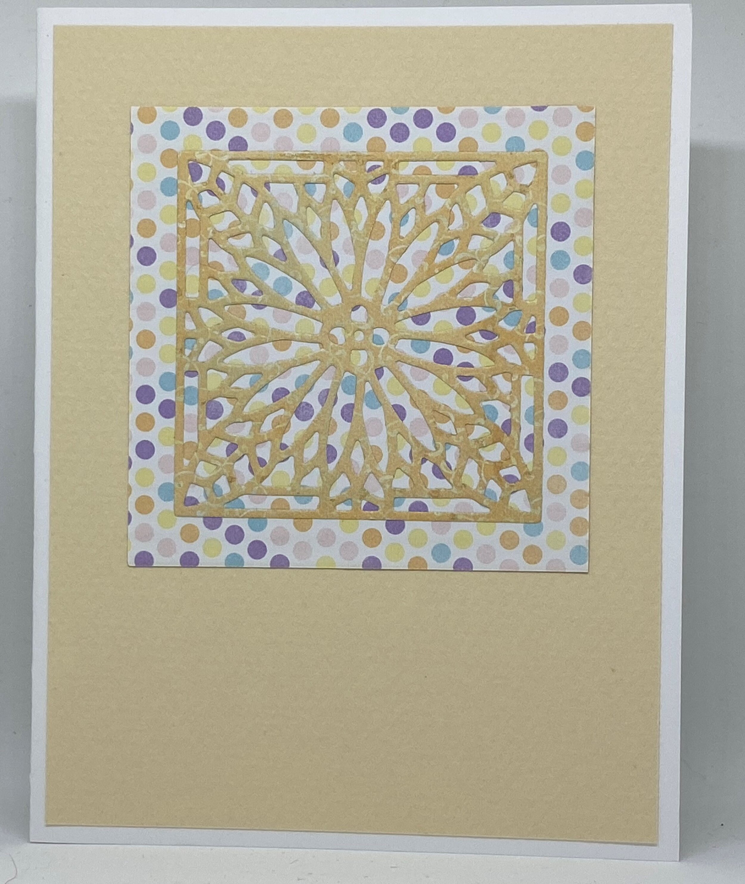 Yellow Dots Art Deco Flower