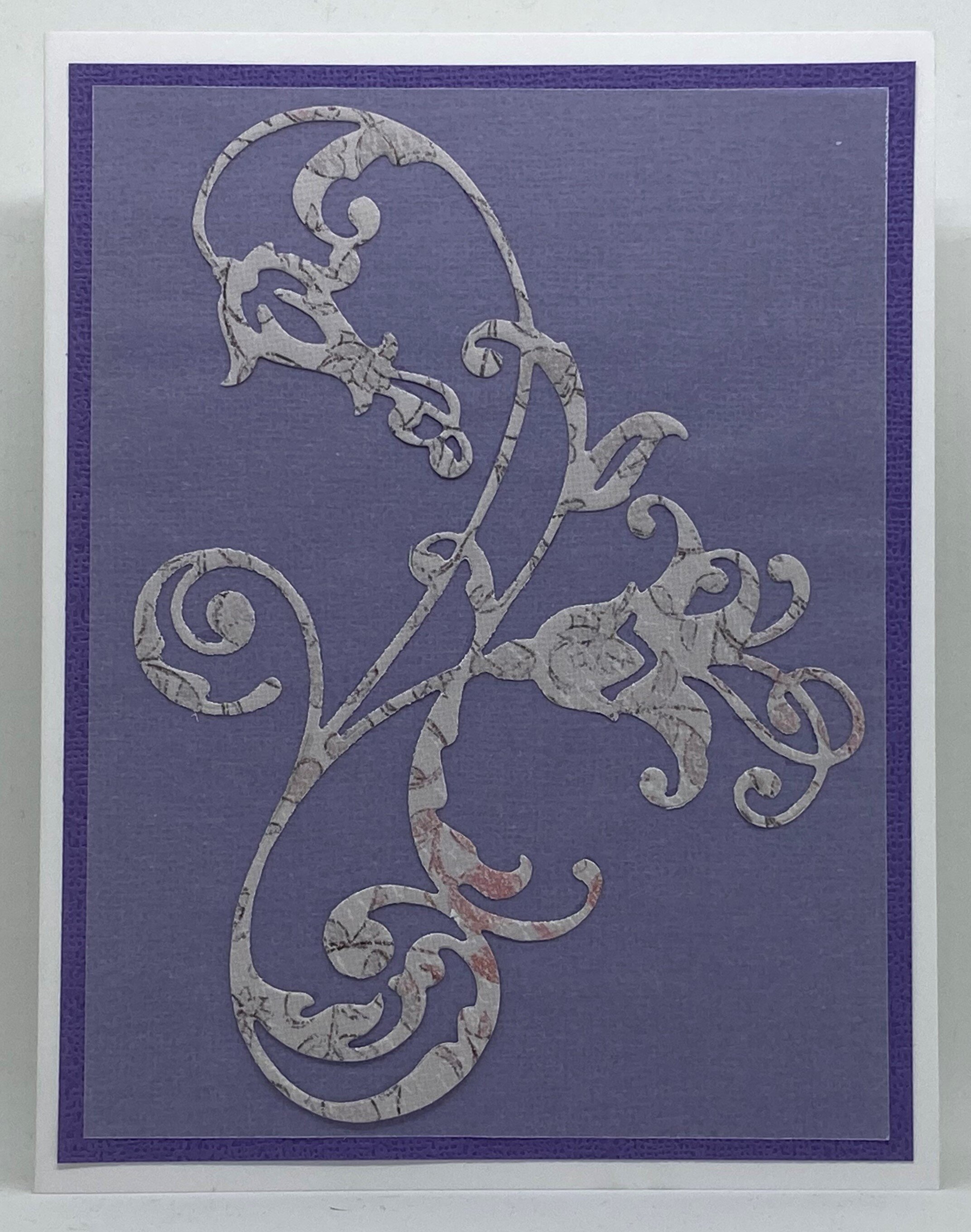 Purple Scroll Thank You Portrait