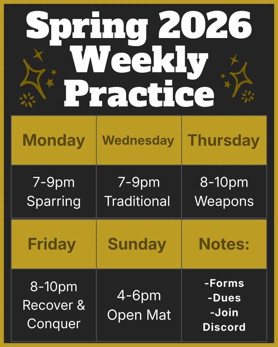 We&rsquo;re excited to announce our Spring 2026 class schedule! 🥋🔥
Can&rsquo;t wait to see everyone back on the mats!
#ucf #taekwondo