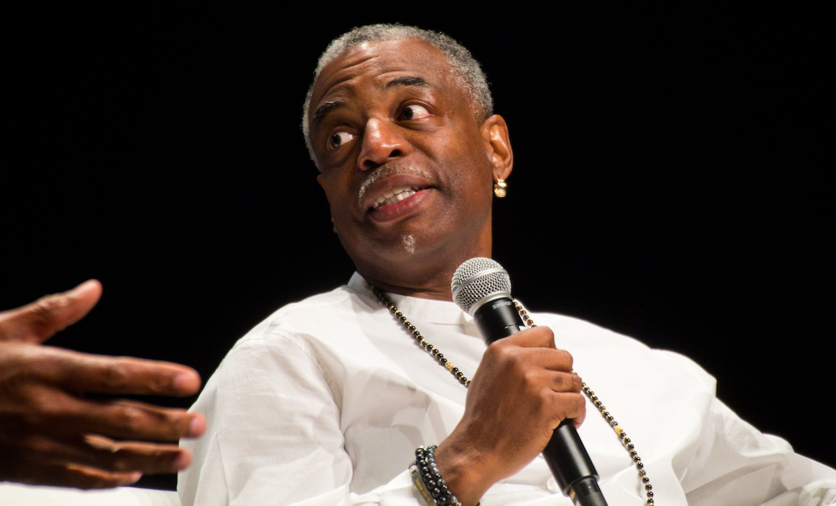 LeVar Burton on stage at Star Trek Las Vegas 2019. Photo credit Nick Duguid .
