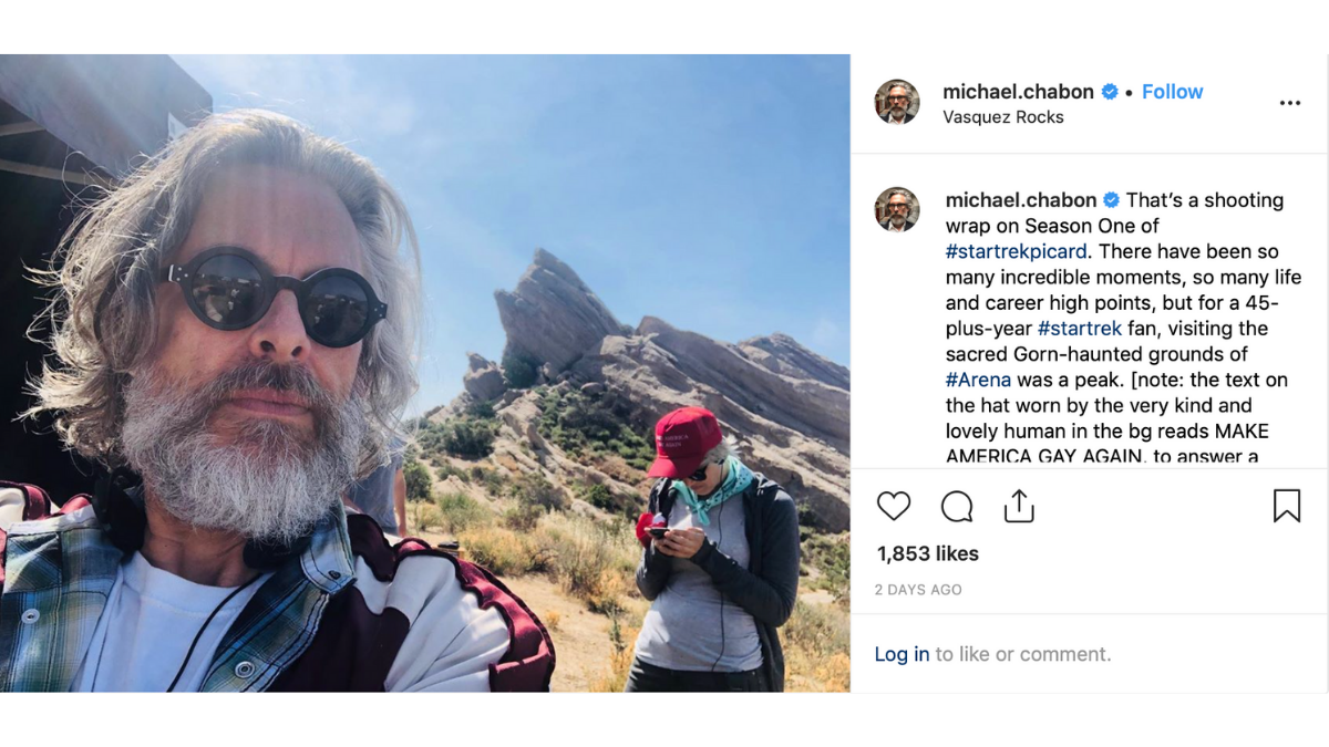 Michael Chabon on Instagram