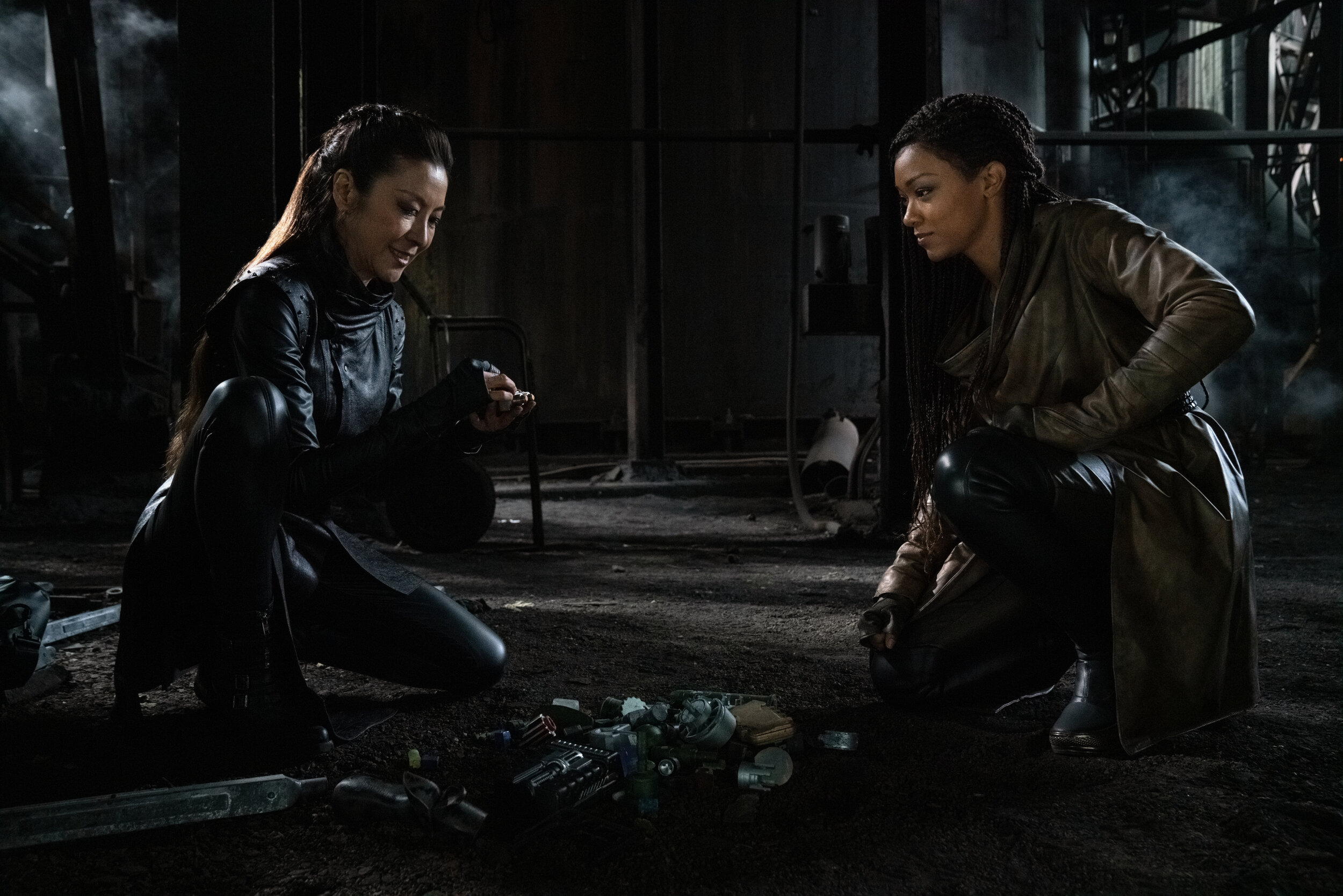   "Scavengers" -- Ep#306 -- Pictured: Michelle Yeoh as Georgiou and Sonequa Martin-Green as Burnham of the CBS All Access series STAR TREK: DISCOVERY. Photo Cr: Michael Gibson/CBS ©2020 CBS Interactive, Inc. All Rights Reserved.  