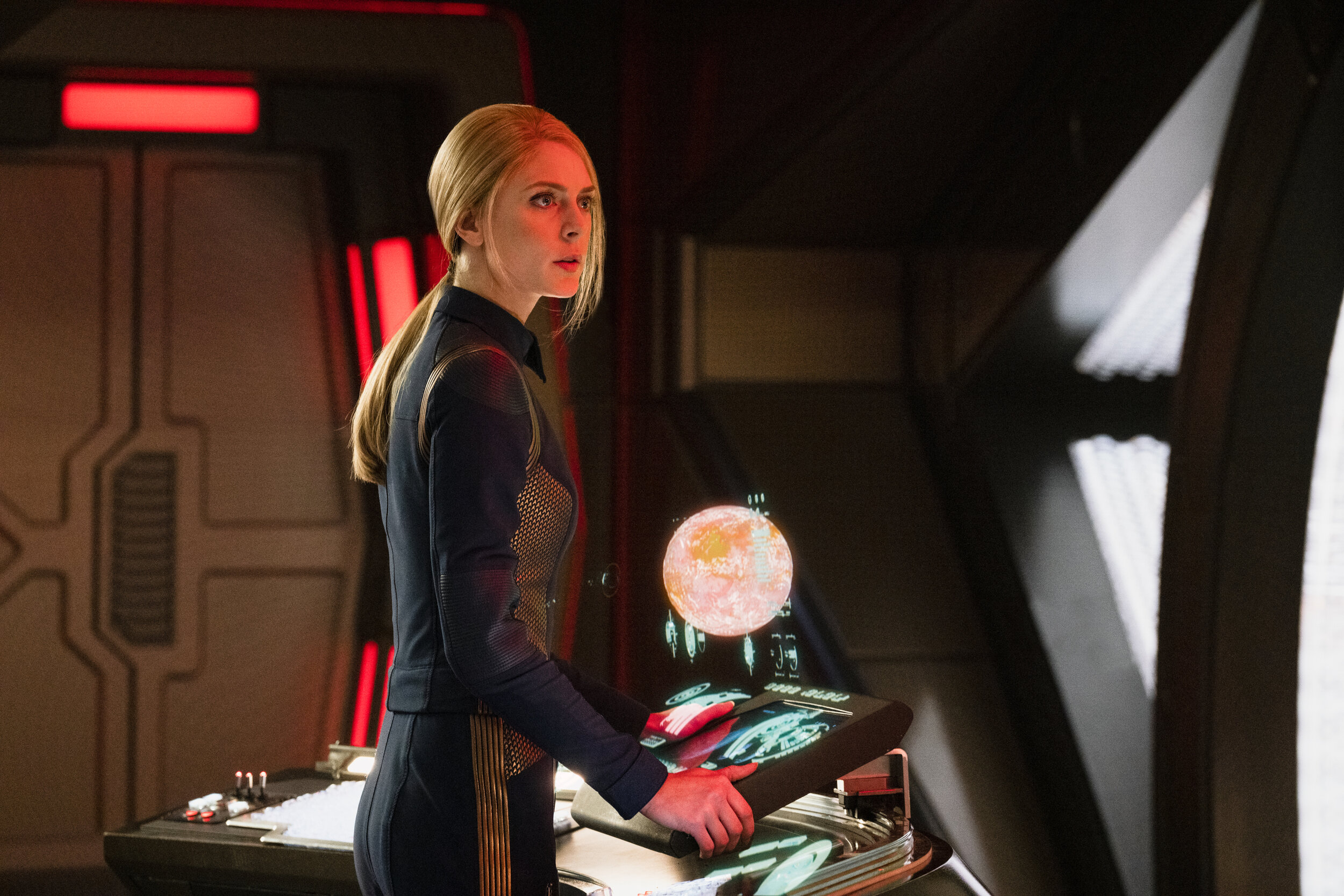   "The Sanctuary" -- Ep#308 -- Pictured: Sara Mitich as Lt. Nilsson of the CBS All Access series STAR TREK: DISCOVERY. Photo Cr: Michael Gibson/CBS ©2020 CBS Interactive, Inc. All Rights Reserved.  