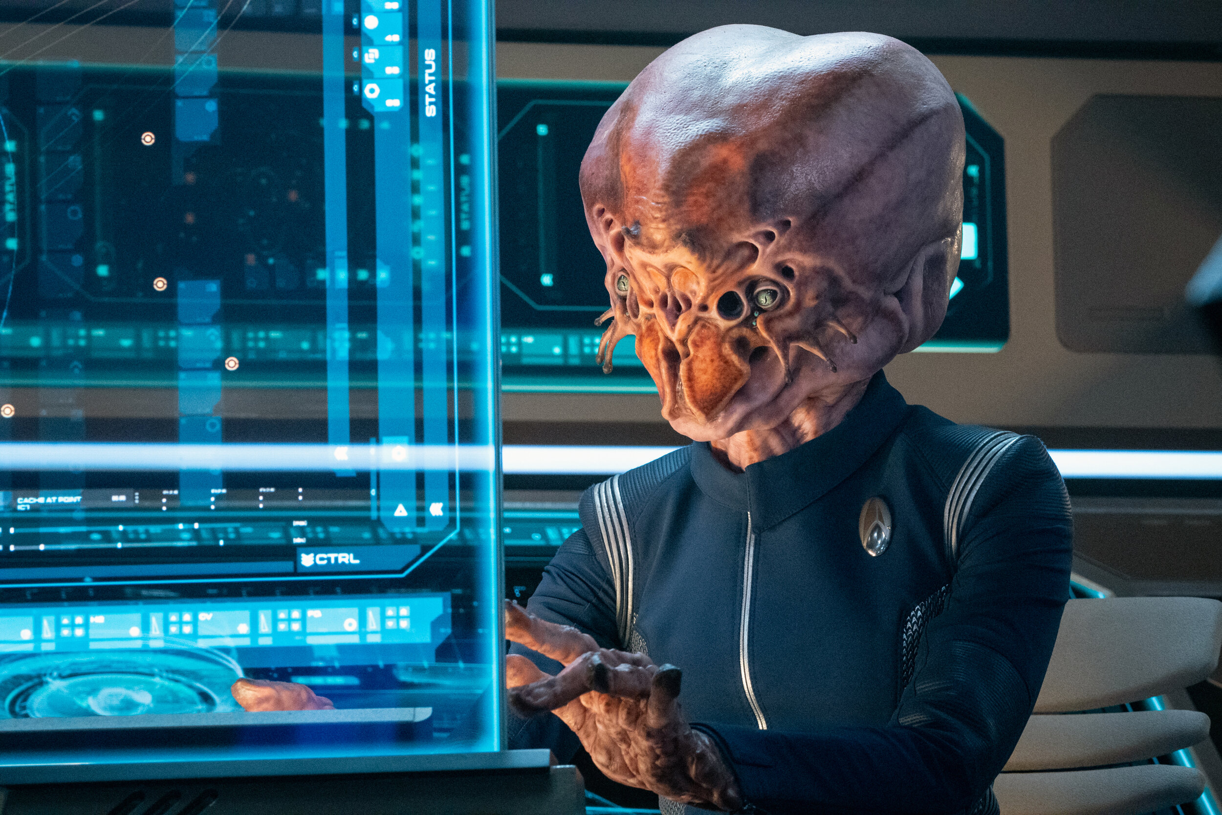   "The Sanctuary" -- Ep#308 -- Pictured: Avaah Blackwell as Osnullus of the CBS All Access series STAR TREK: DISCOVERY. Photo Cr: Michael Gibson/CBS ©2020 CBS Interactive, Inc. All Rights Reserved.  