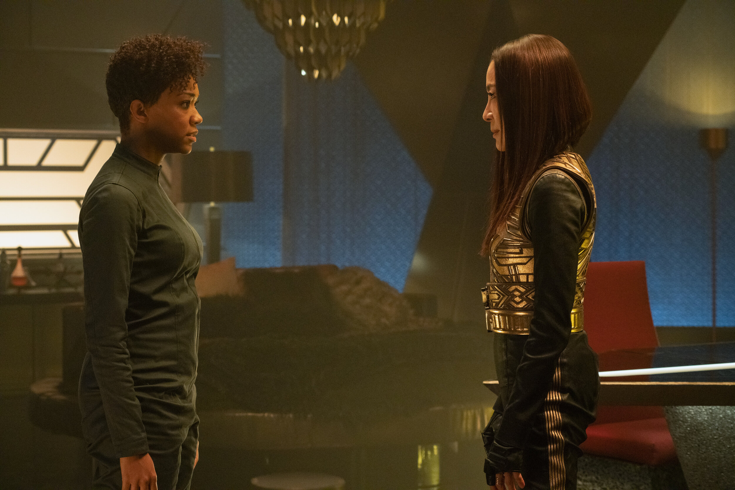   "Terra Firma, Part 2" -- Ep#310 -- Pictured: Sonequa Martin-Green as Commander Burnham and Michelle Yeoh as Georgiou of the CBS All Access series STAR TREK: DISCOVERY. Photo Cr: Michael Gibson/CBS ©2020 CBS Interactive, Inc. All Rights Reserved.  