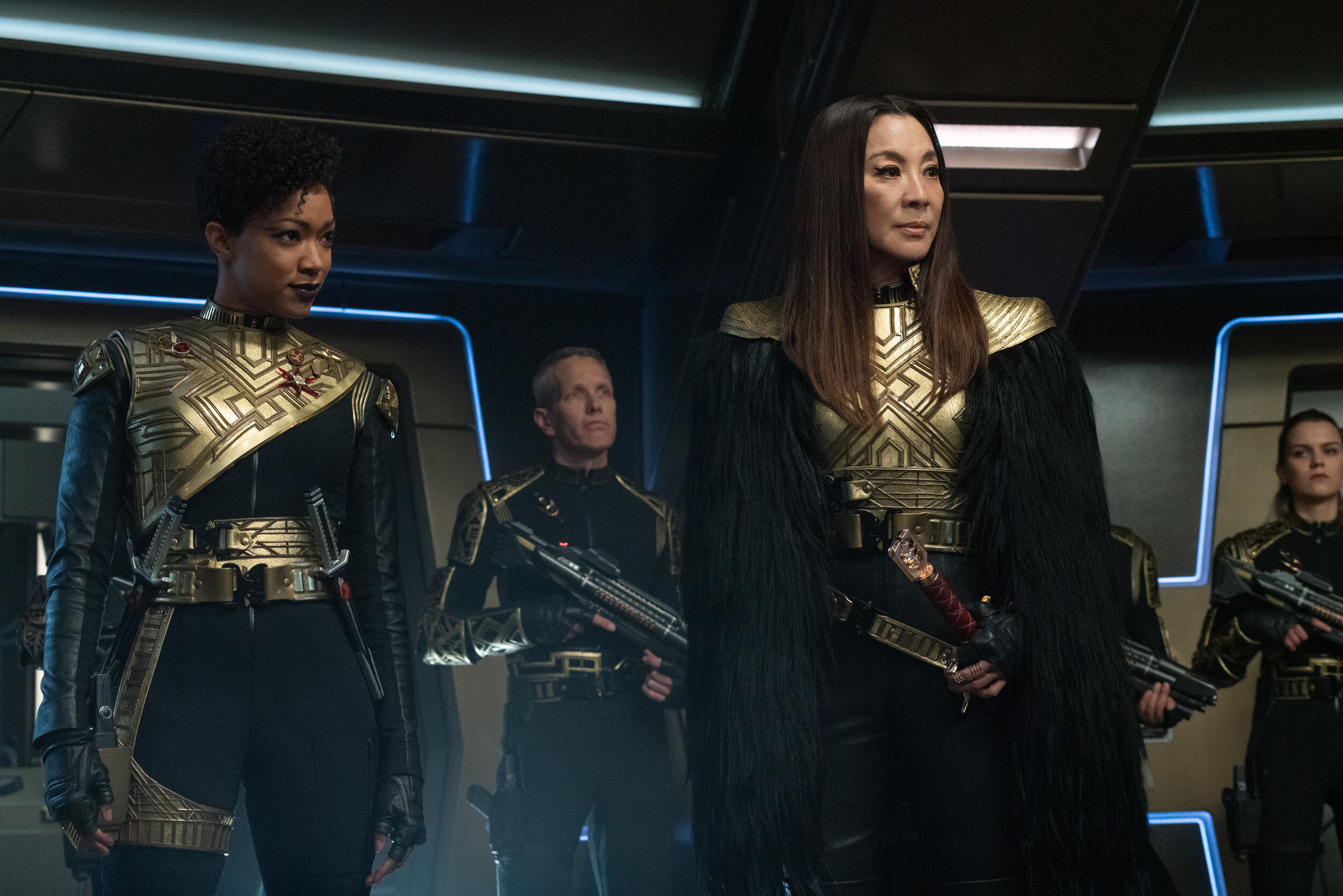   "Terra Firma, Part 2" -- Ep#310 -- Pictured: Sonequa Martin-Green as Commander Burnham and Michelle Yeoh as Georgiou of the CBS All Access series STAR TREK: DISCOVERY. Photo Cr: Michael Gibson/CBS ©2020 CBS Interactive, Inc. All Rights Reserved.  
