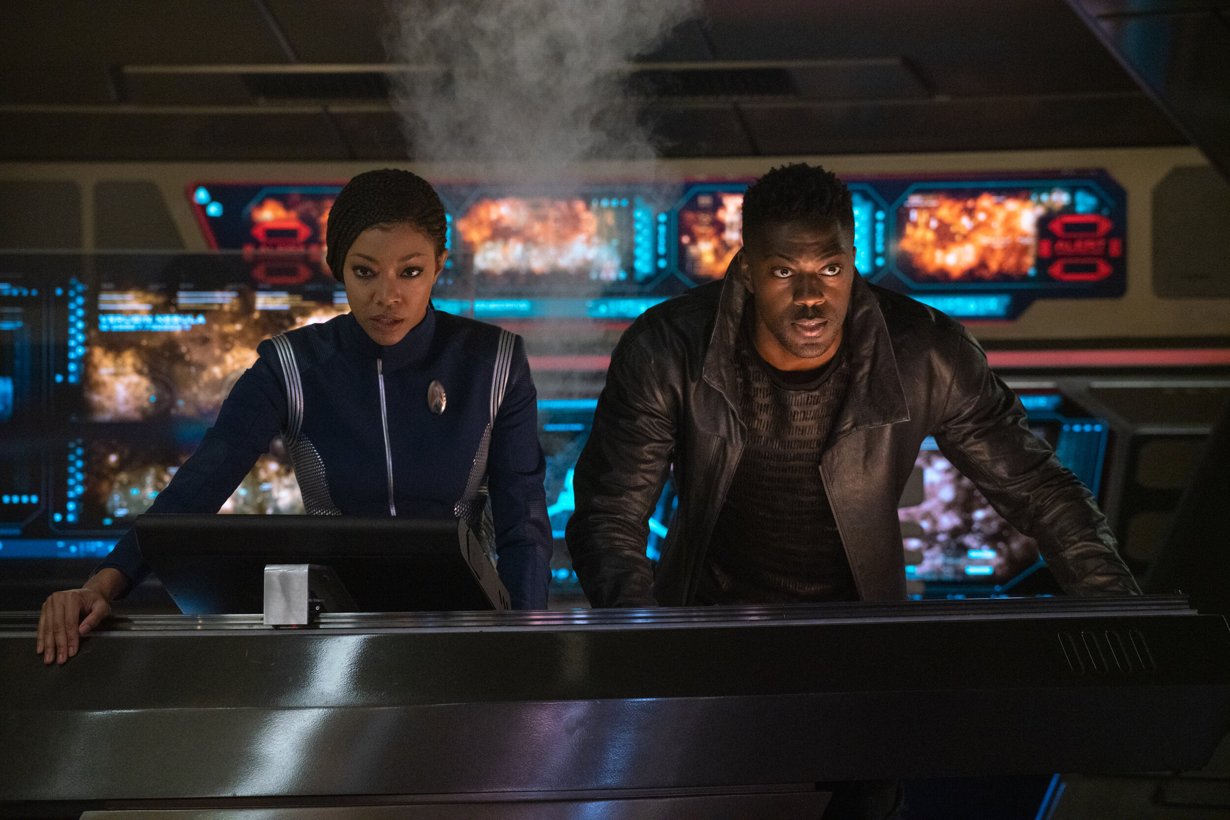   "Su'Kal" -- Ep#311 -- Pictured: Sonequa Martin-Green as Commander Burnham and David Ajala as Book of the CBS All Access series STAR TREK: DISCOVERY. Photo Cr: Michael Gibson/CBS ©2020 CBS Interactive, Inc. All Rights Reserved.  