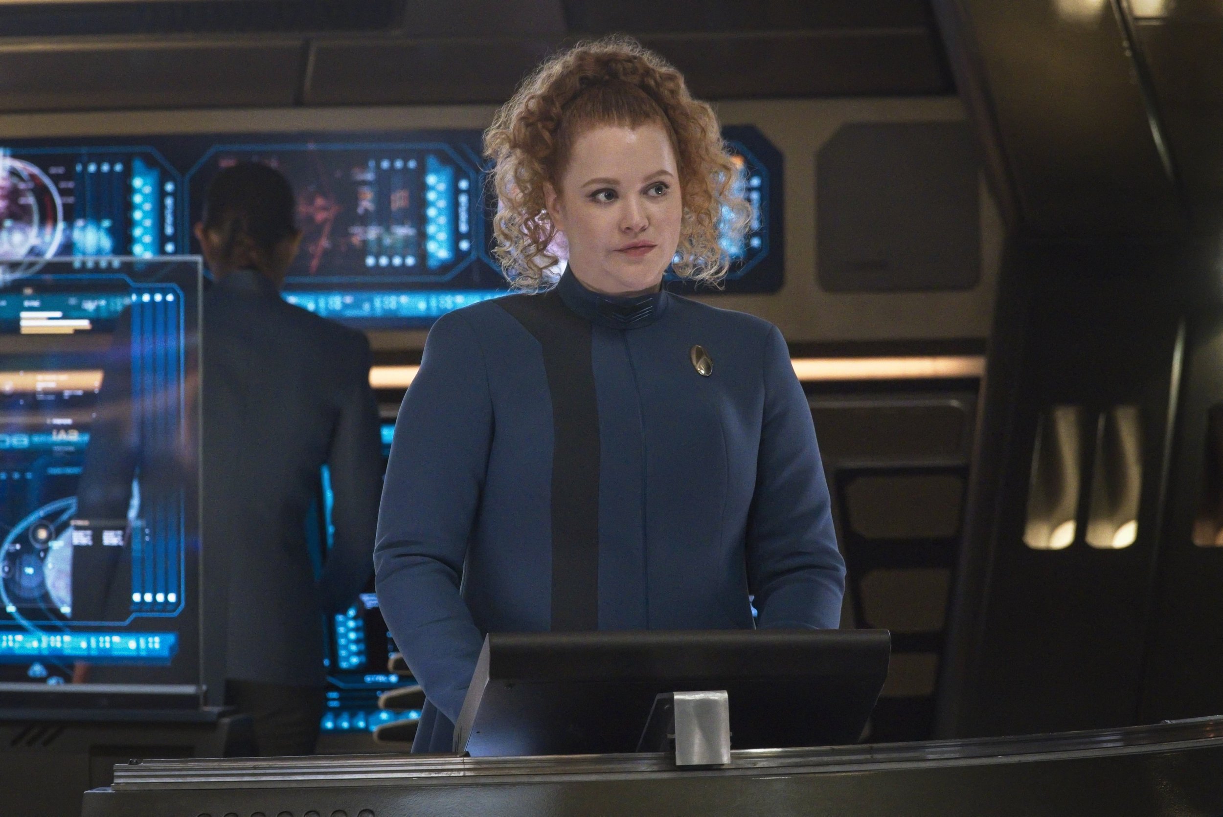  Pictured: Mary Wiseman as Tilly of the Paramount+ original series STAR TREK: DISCOVERY. Photo Cr: Michael Gibson/ViacomCBS © 2021 ViacomCBS. All Rights Reserved.  