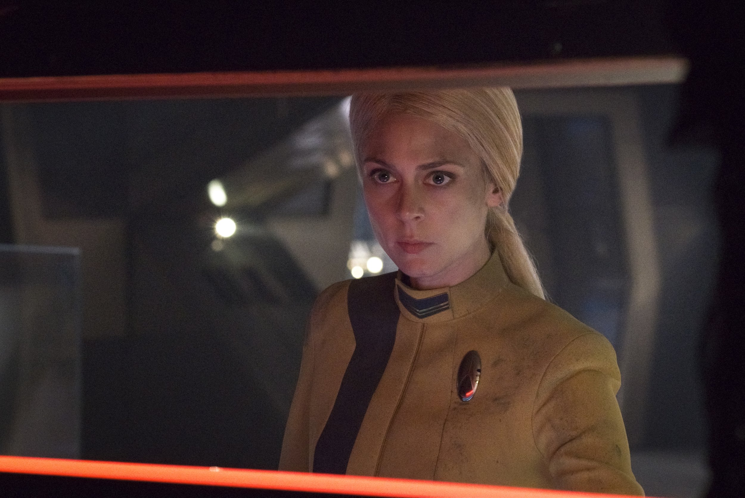   Pictured: Sara Mitich as Lt. Nilsson of the Paramount+ original series STAR TREK: DISCOVERY. Photo Cr: Michael Gibson/ViacomCBS © 2021 ViacomCBS. All Rights Reserved.  