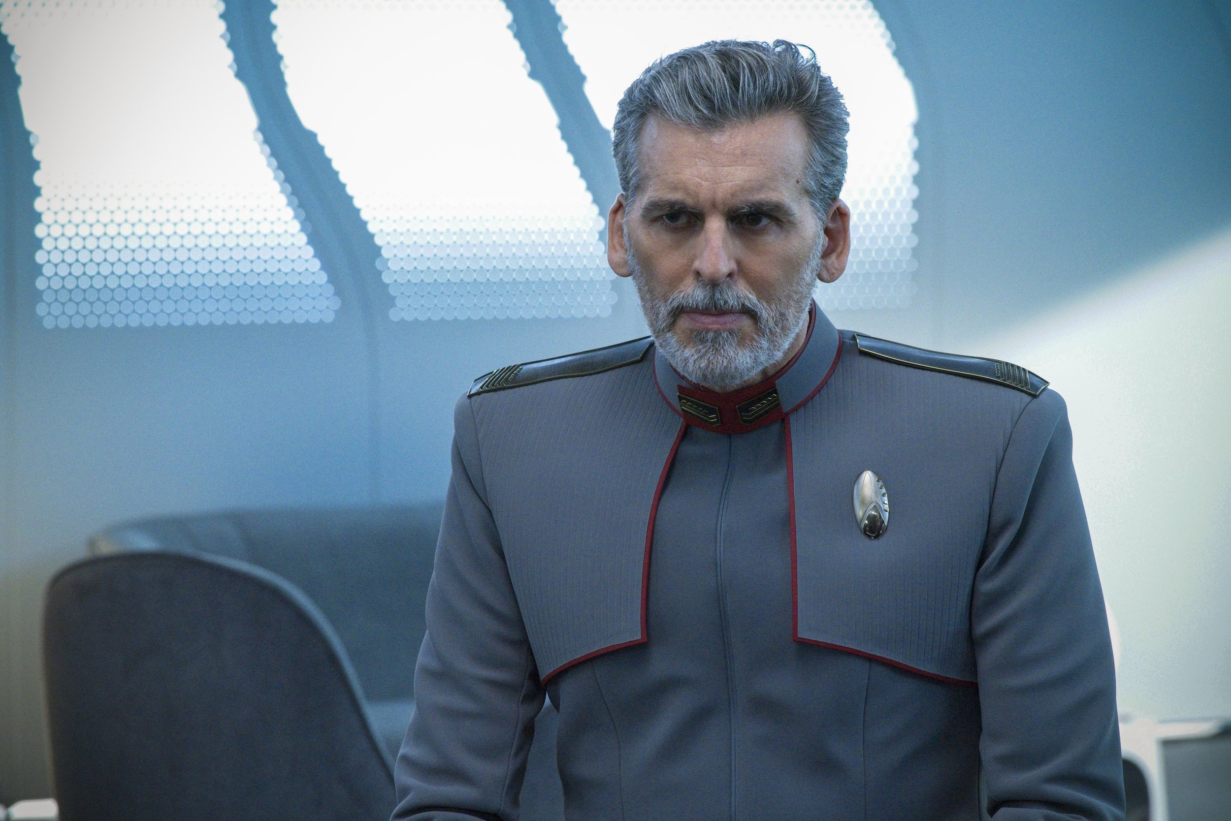   Pictured: Oded Fehr as Admiral Vance of the Paramount+ original series STAR TREK: DISCOVERY. Photo Cr: Michael Gibson/Paramount+ © 2021 CBS Interactive. All Rights Reserved.  