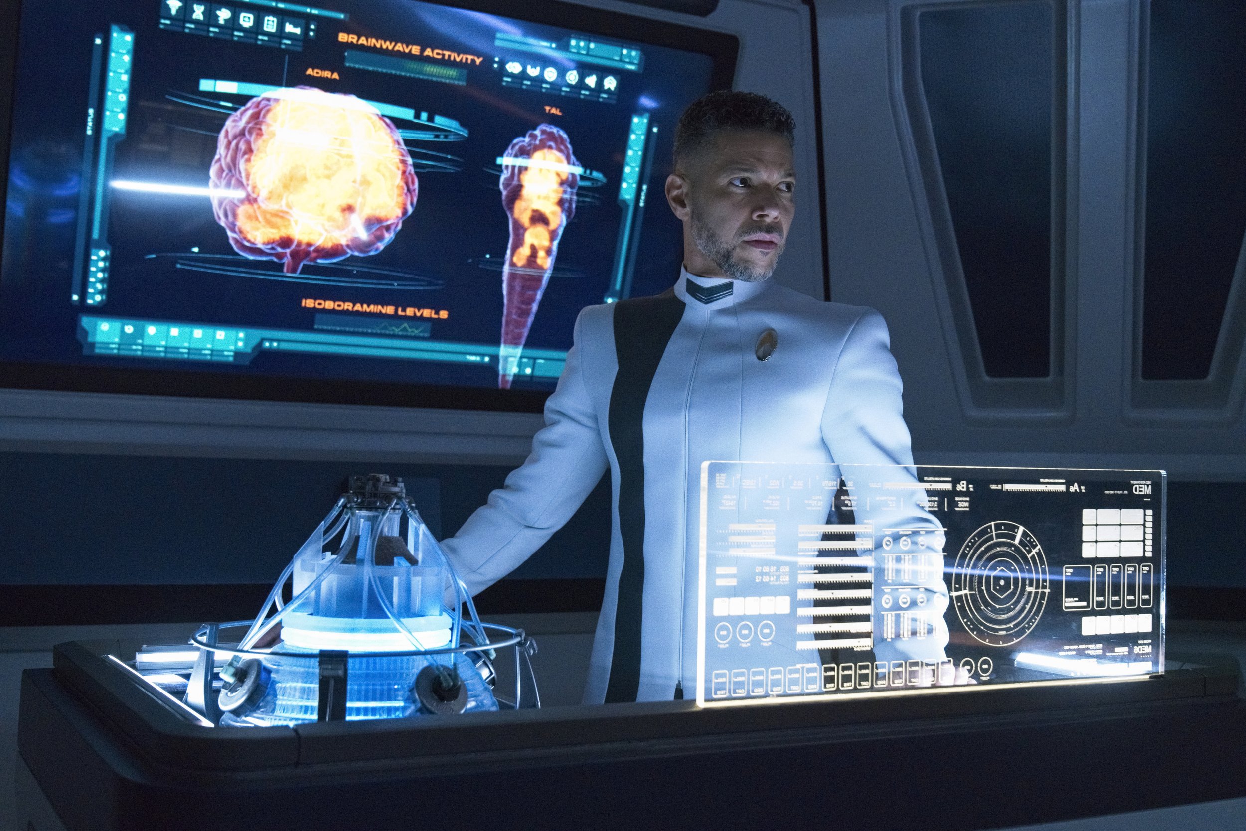   Pictured: Wilson Cruz as Culber of the Paramount+ original series STAR TREK: DISCOVERY. Photo Cr: Michael Gibson/Paramount+ © 2021 CBS Interactive. All Rights Reserved.  