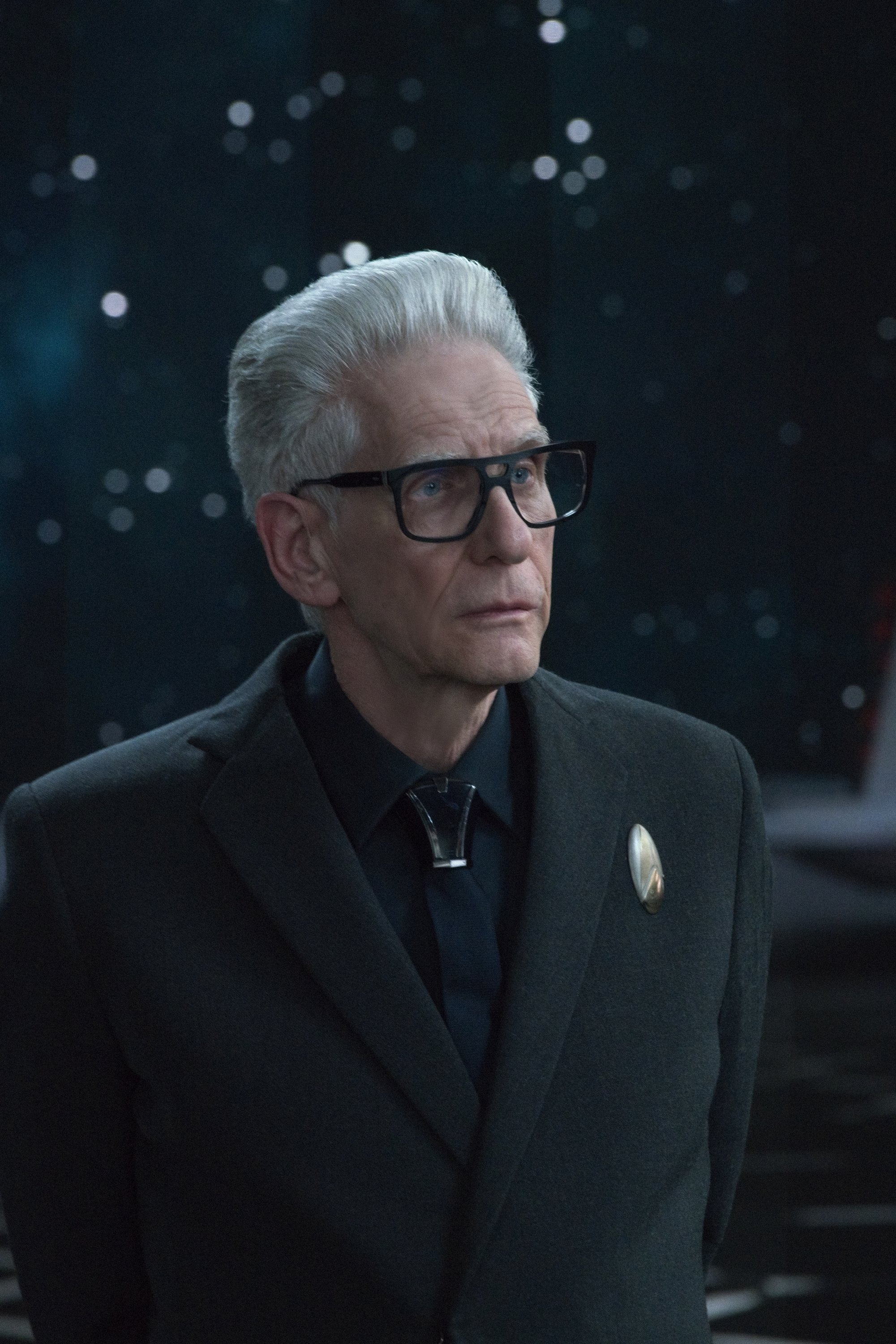  Pictured: David Cronenberg as Kovich of the Paramount+ original series STAR TREK: DISCOVERY. Photo Cr: Michael Gibson/Paramount+ © 2021 CBS Interactive. All Rights Reserved.  