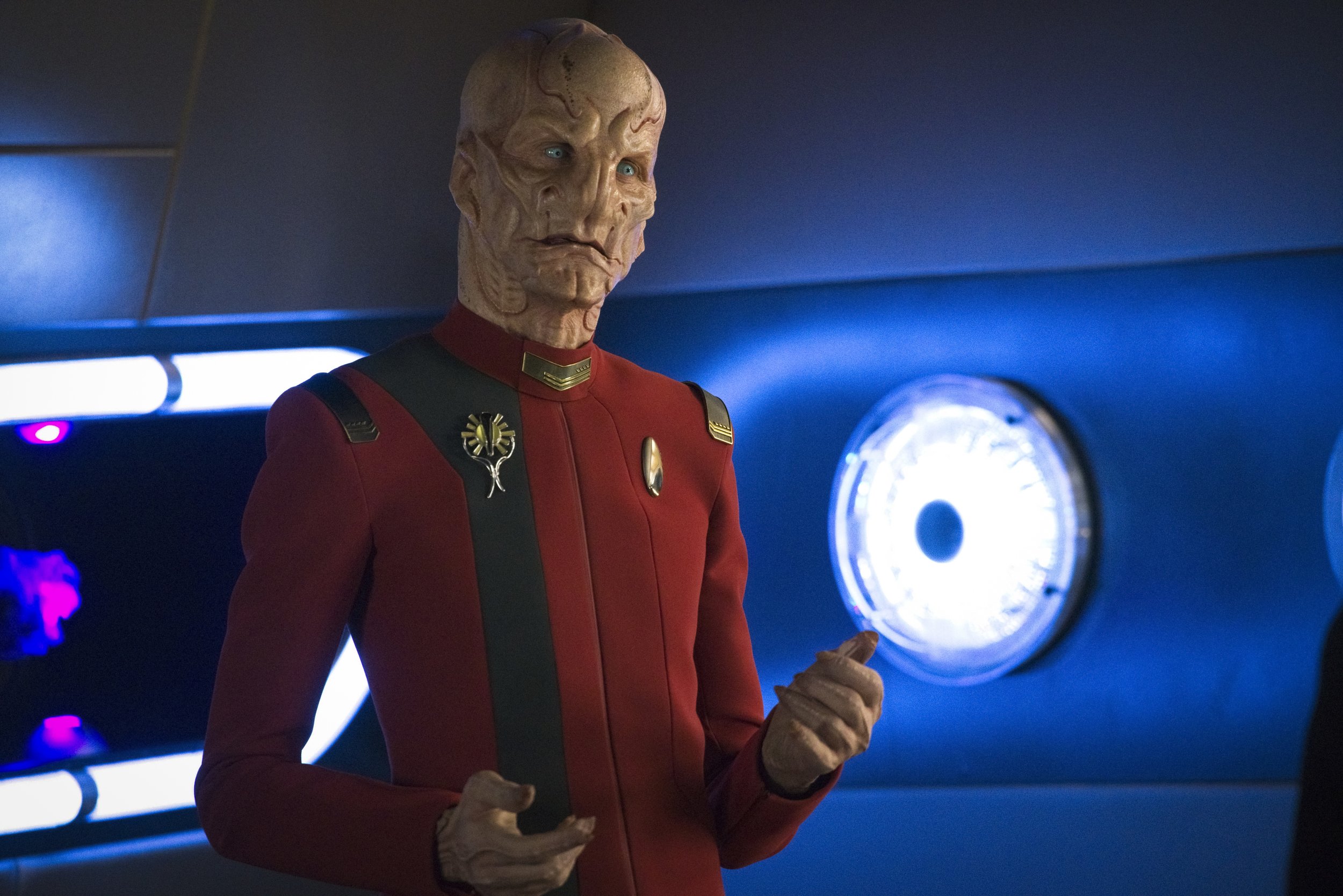   Pictured: Doug Jones as Saru of the Paramount+ original series STAR TREK: DISCOVERY. Photo Cr: Michael Gibson/Paramount+ (C) 2021 CBS Interactive. All Rights Reserved.  
