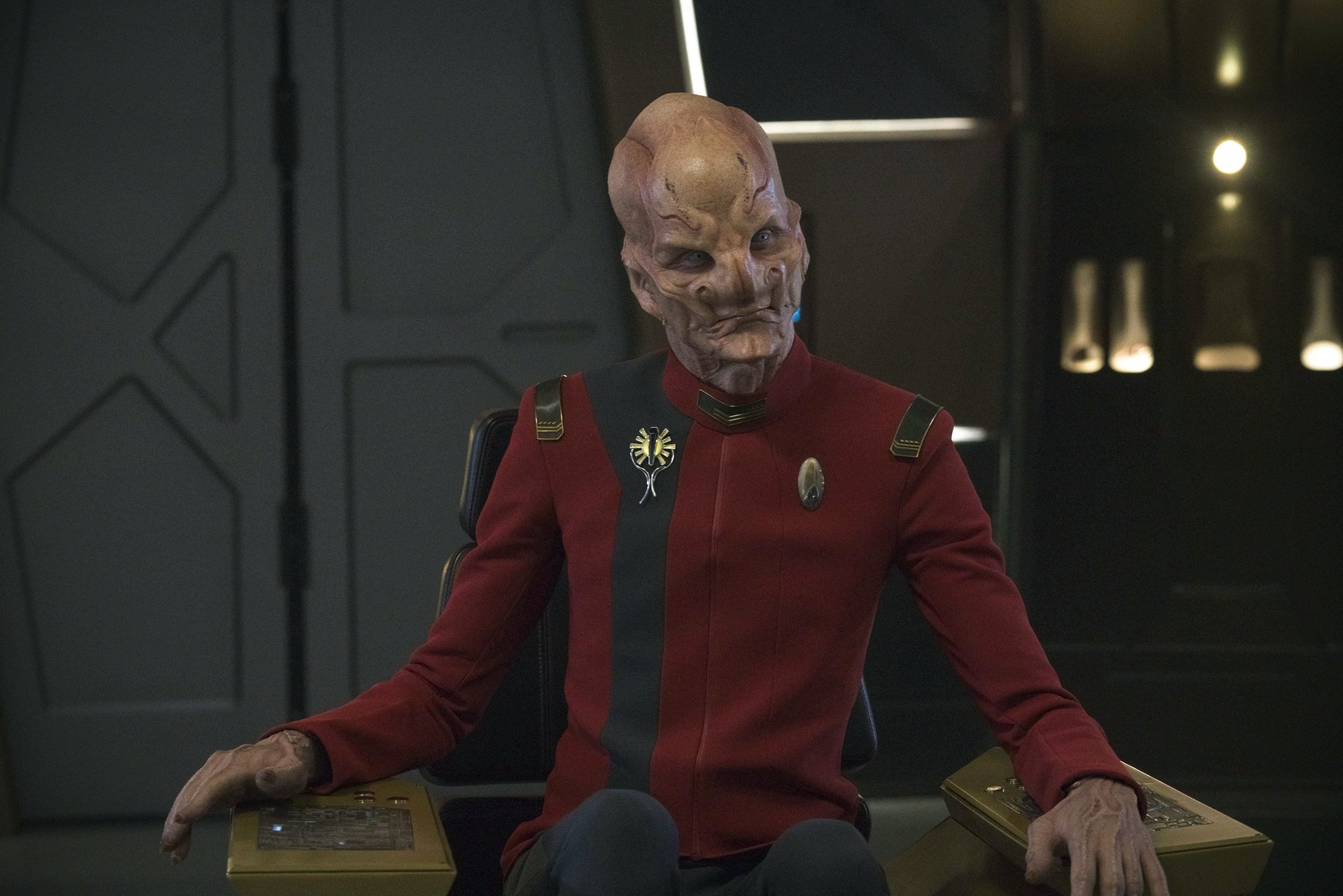   Pictured: Doug Jones as Saru of the Paramount+ original series STAR TREK: DISCOVERY. Photo Cr: Michael Gibson/Paramount+ (C) 2021 CBS Interactive. All Rights Reserved.  