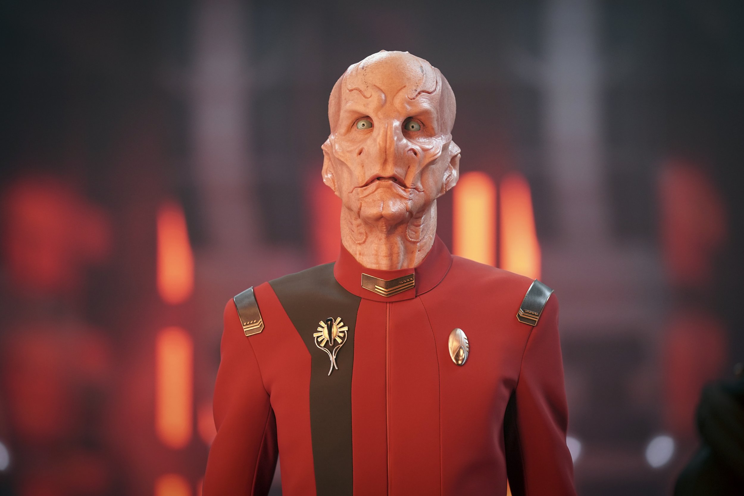   Pictured: Doug Jones as Saru of the Paramount+ original series STAR TREK: DISCOVERY. Photo Cr: Marni Grossman/Paramount+ © 2021 CBS Interactive. All Rights Reserved.  