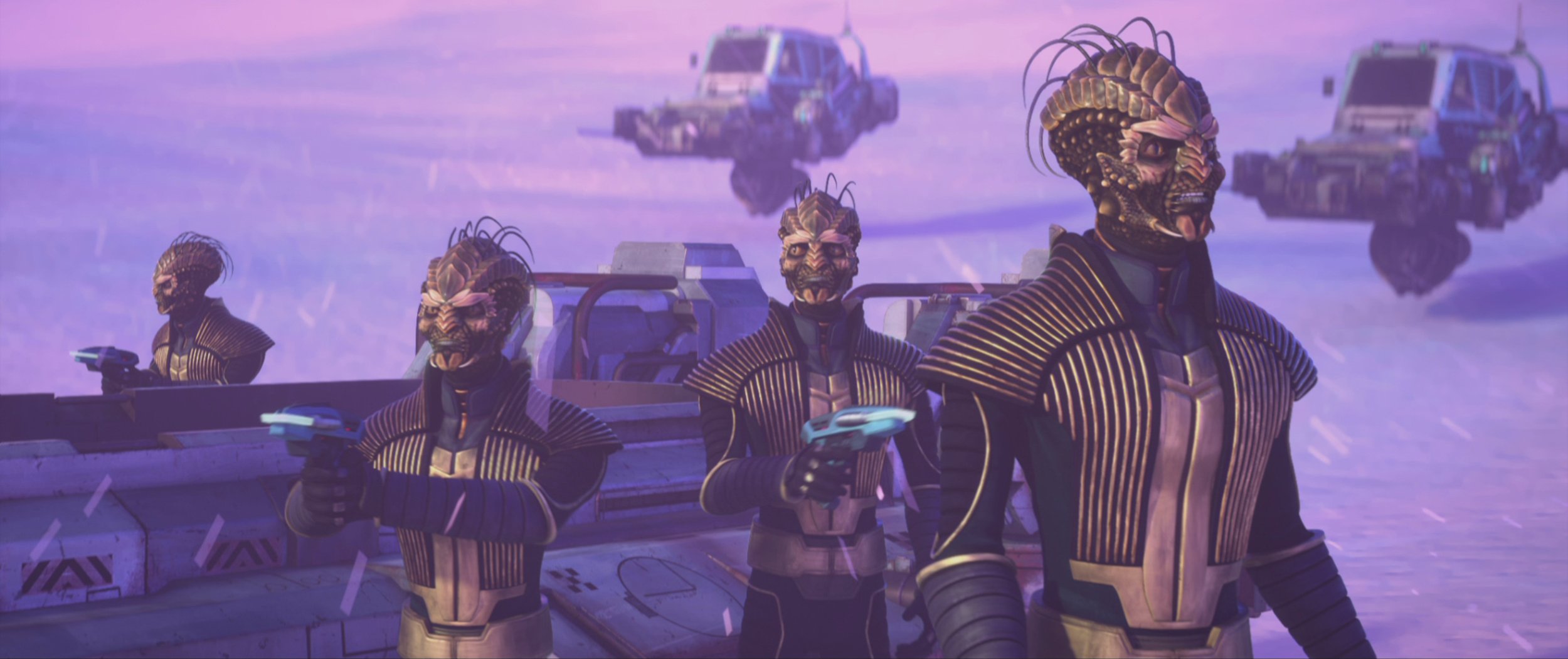   Brook Chalmersin  as Xindi Sentry #1, Xindi Sentry #2,  and Xindi Sentry #3 in STAR TREK: PRODIGY.  Image: Nickelodeon/Paramount+.  