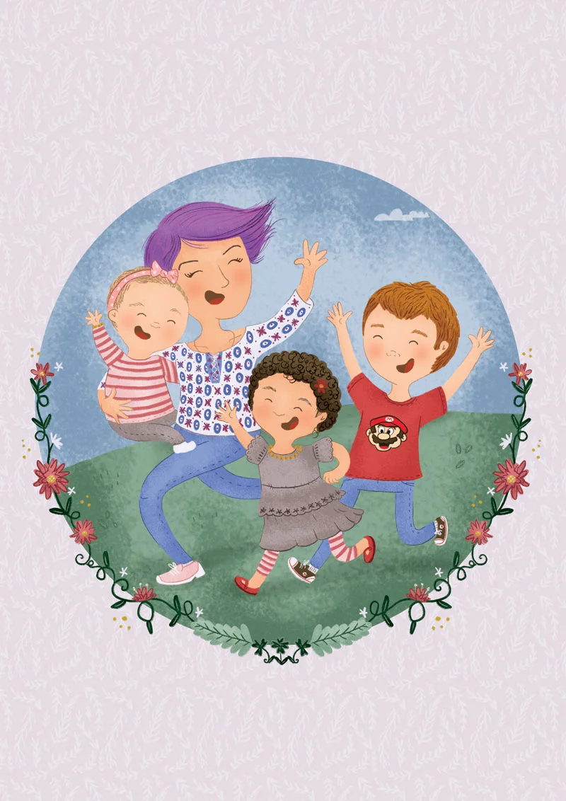 Fun Times - Portrait of children & Au pair