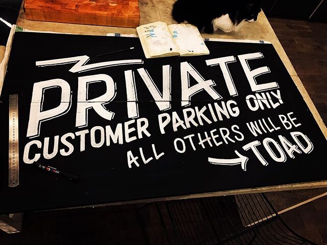 The #cats are always a great help when I am #signwriting