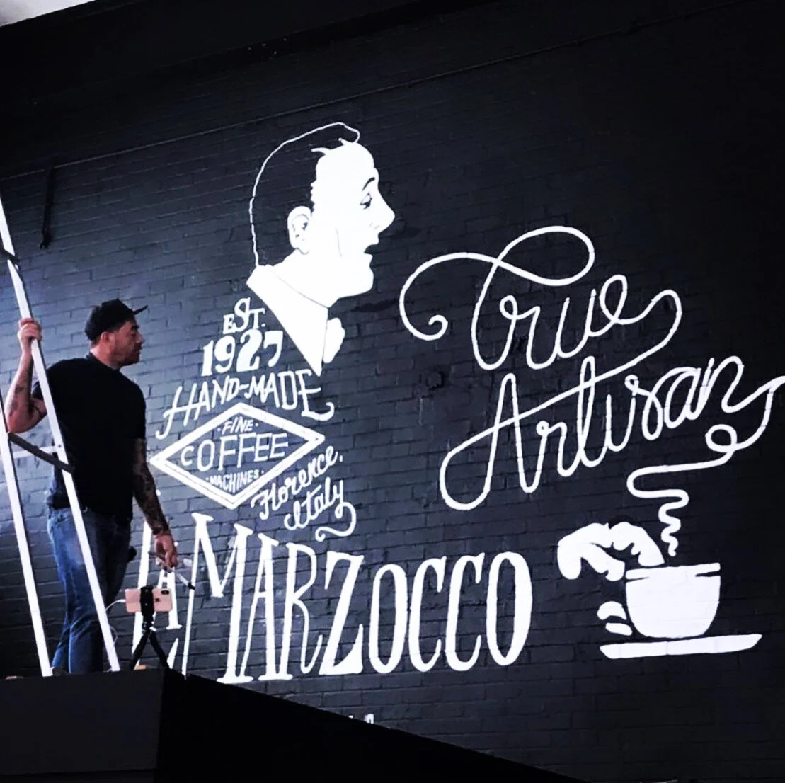 La Marzocco Man & me.JPG