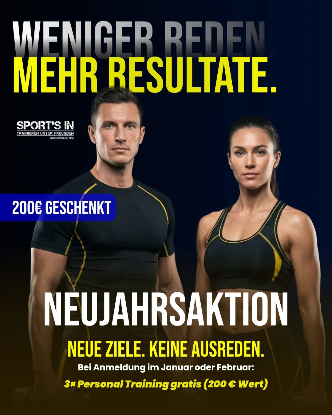Neujahresangebot 2026 Gym Gummersbach 200€ geschenkt