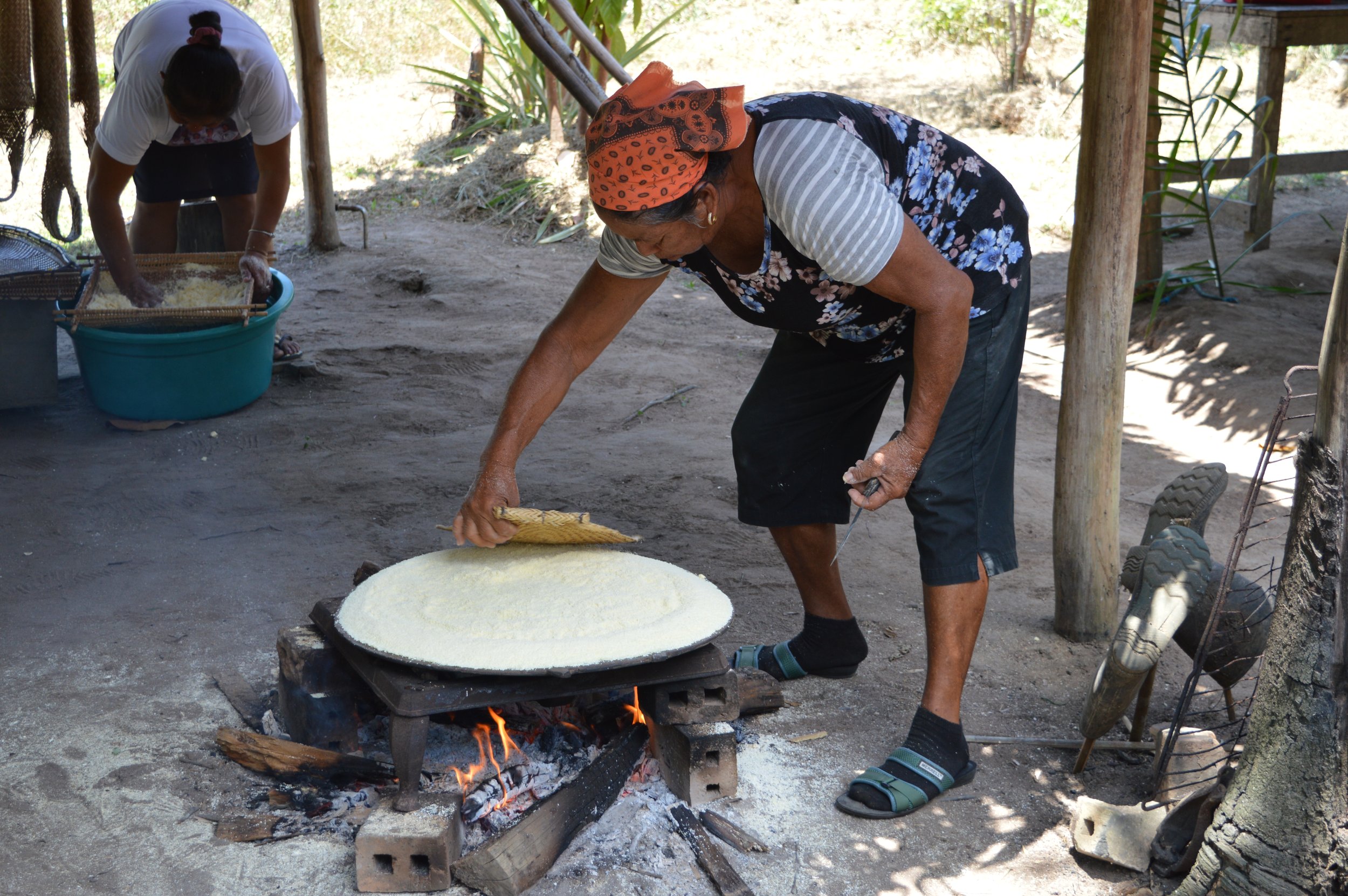 Preparing Cassava - Surama Village