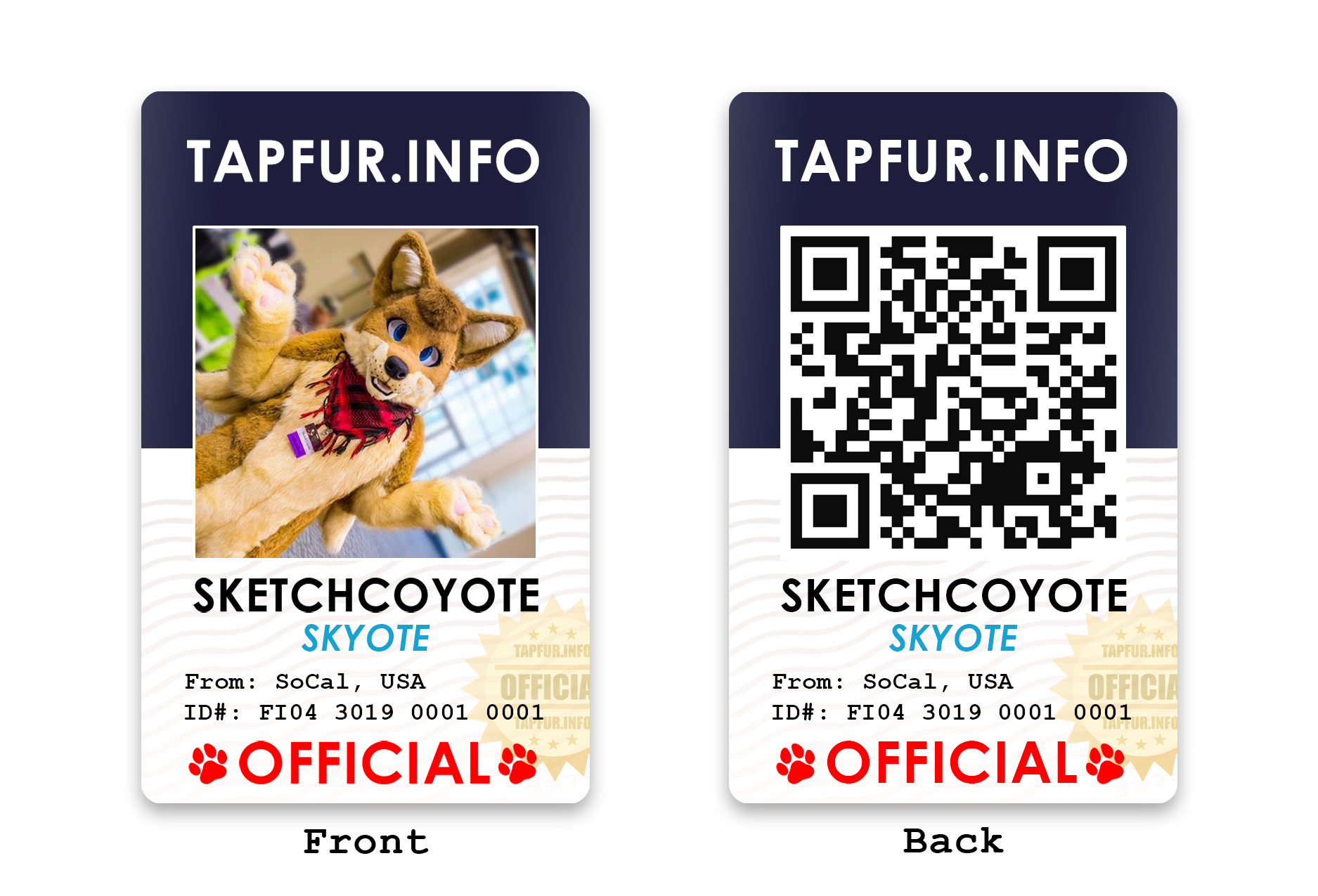 8TURN WhosfanCafe QR認証 フォトカード FurInfo Card — Tapfur.info