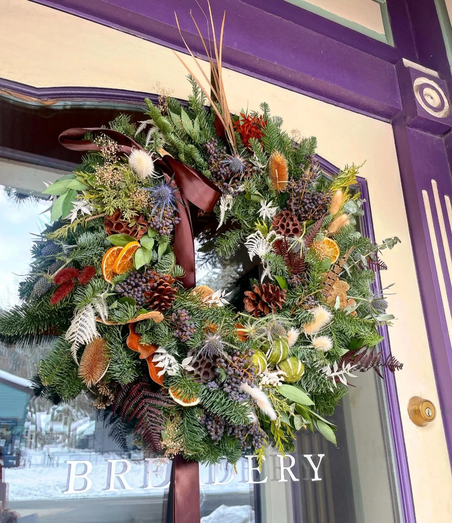 Our winter decor just doesn&rsquo;t seem right until we get our wreath from Bramble and Bloom! @brambleandbloomfloral