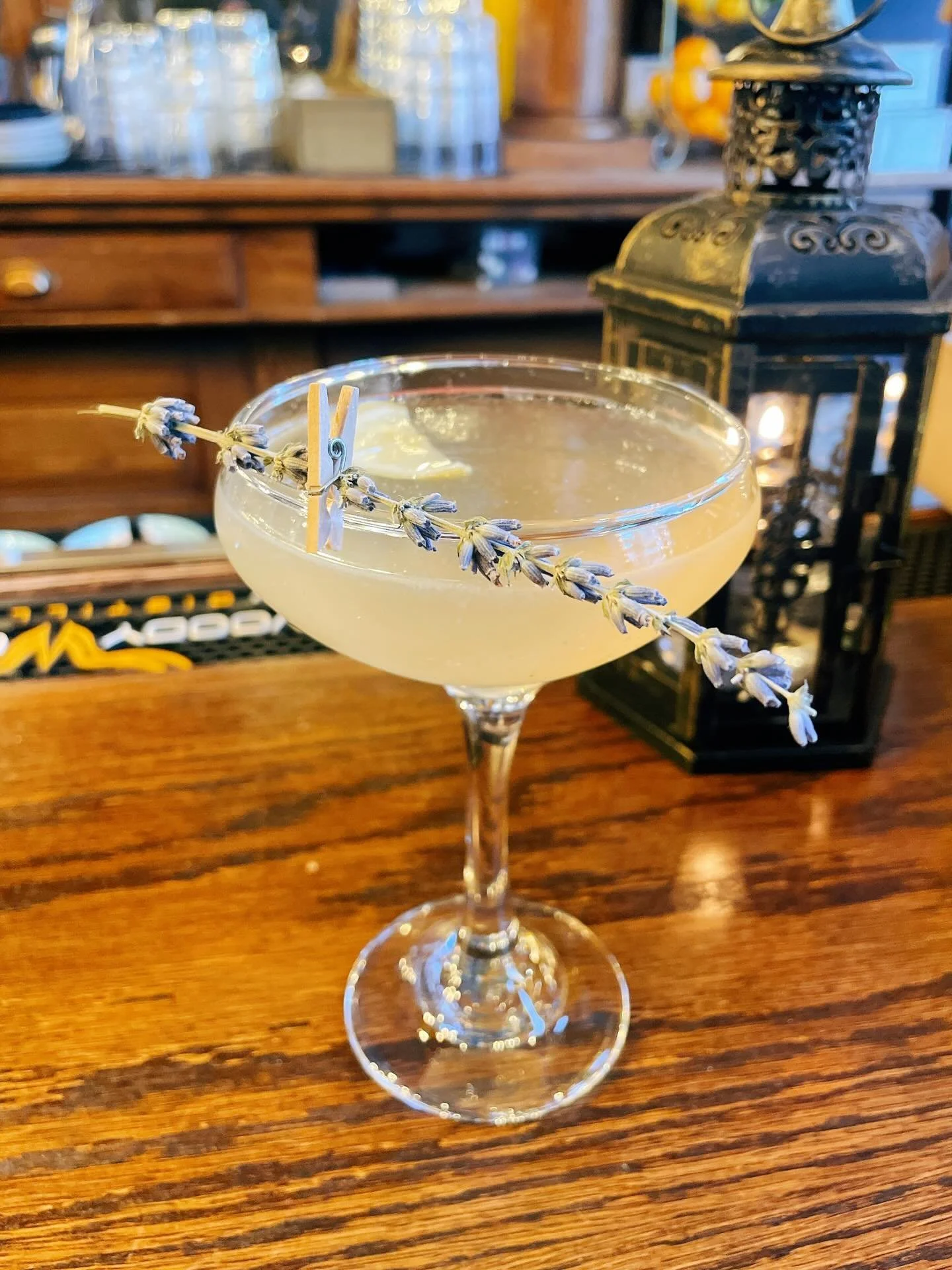 Fairy Fog with gin, lavender earl grey simple syrup, italicus, lemon. 🧚&zwj;♀️