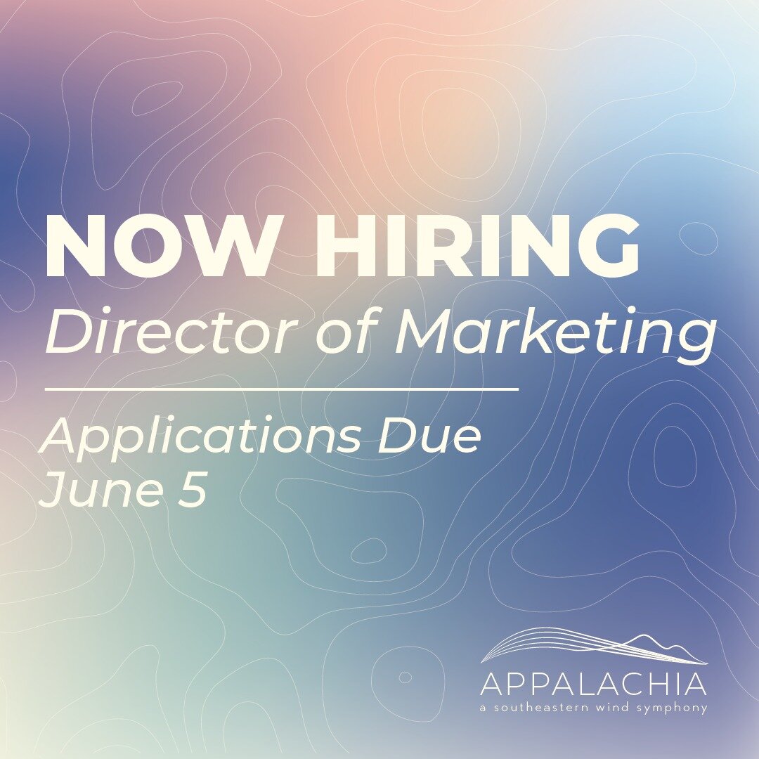 Appalachia is now hiring for the position of Director of Marketing for our 2023-2024 season with the potential for renewal in future seasons. 

More information about the position and required application materials at the link in our bio.

Submit all