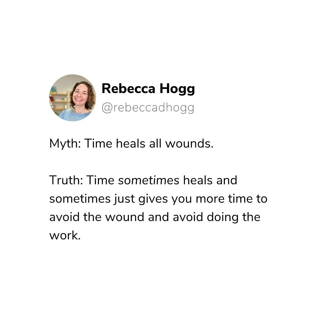 We&rsquo;ve all heard &ldquo;time heals all wounds&rdquo; - but if that were true, why do childhood experiences still affect us even decades later?

Time alone doesn&rsquo;t always heal. It often just gives you more distance to avoid the real work.

