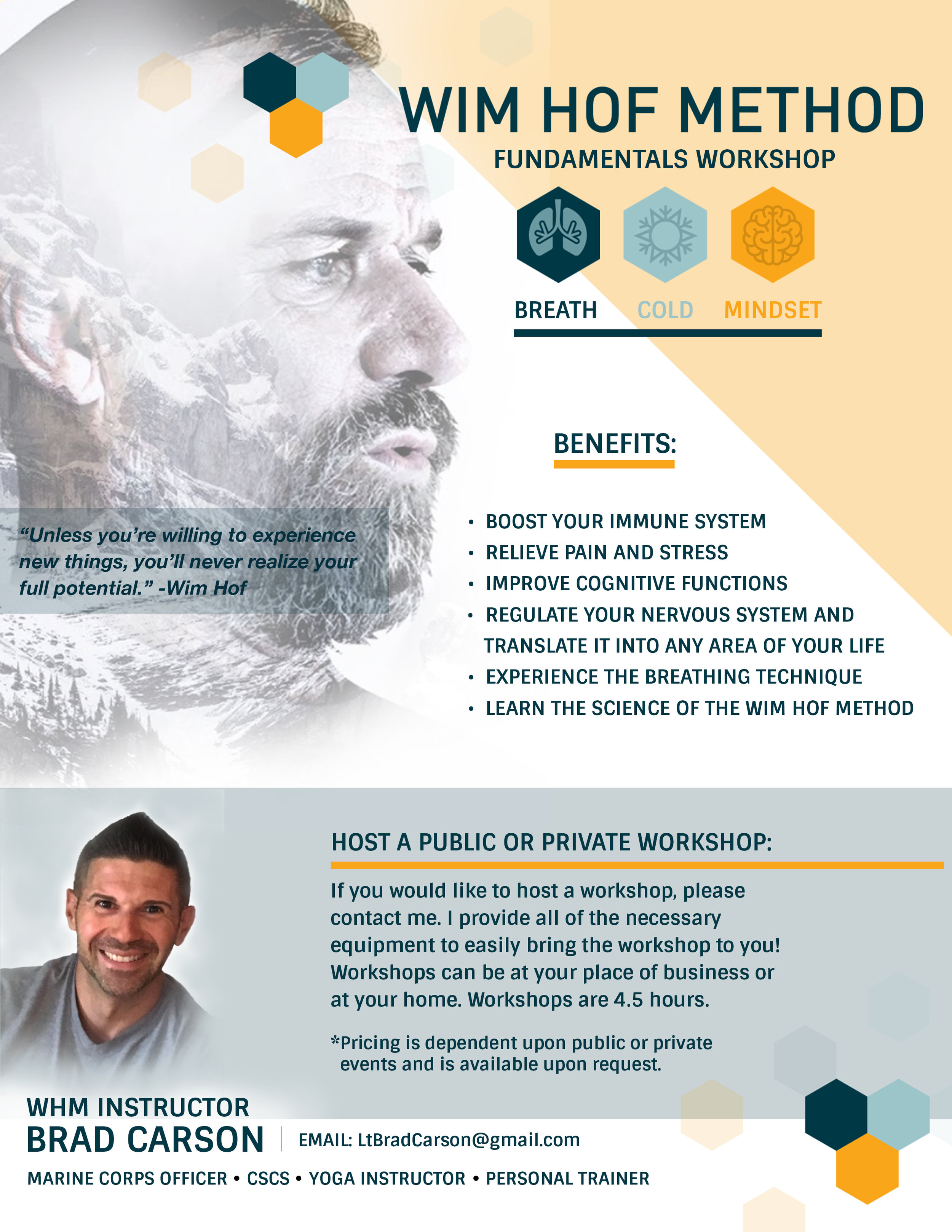 Wim Hof Method Workshops — Carson coaching