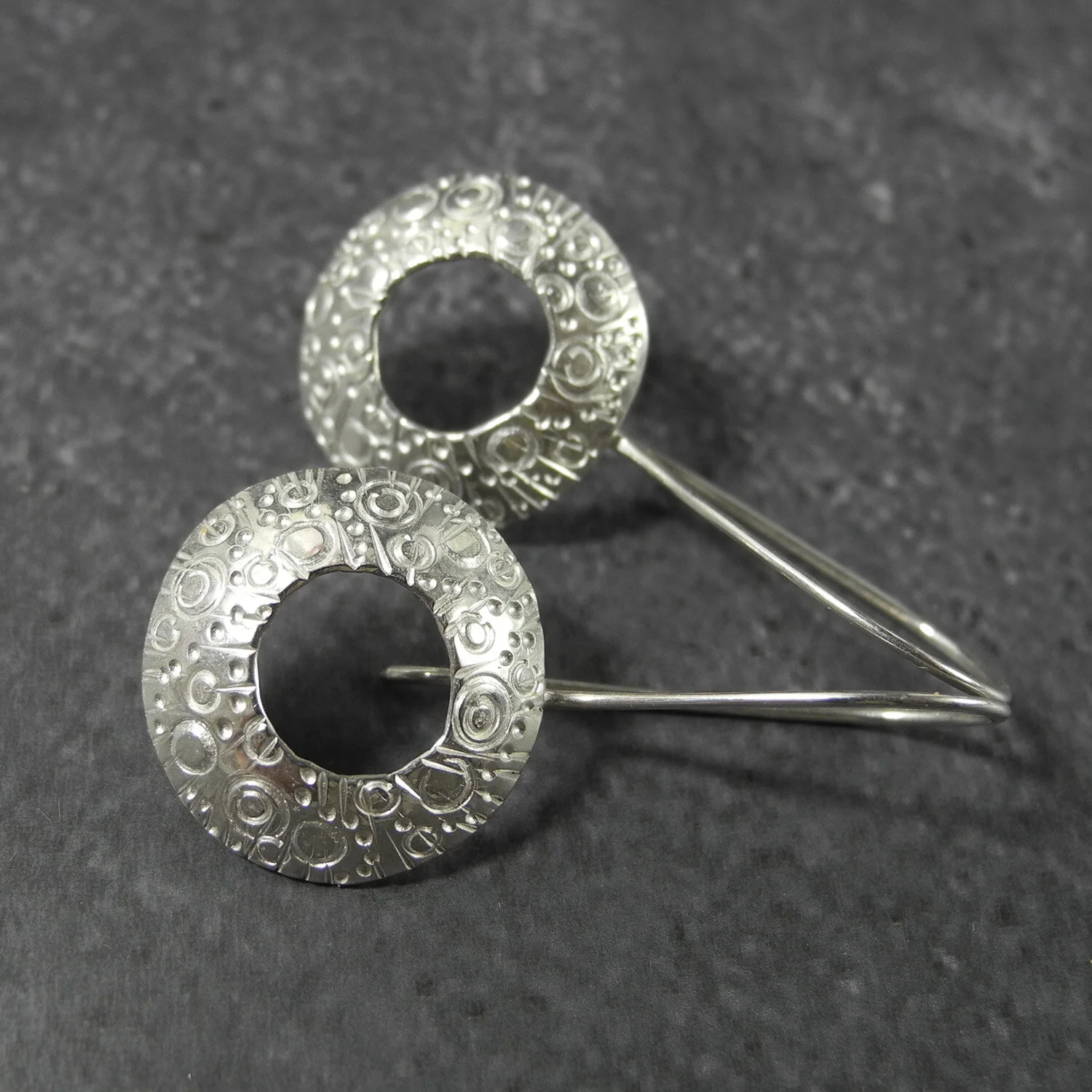 Bright Open Limpet drop earrings - medium, pattern 4