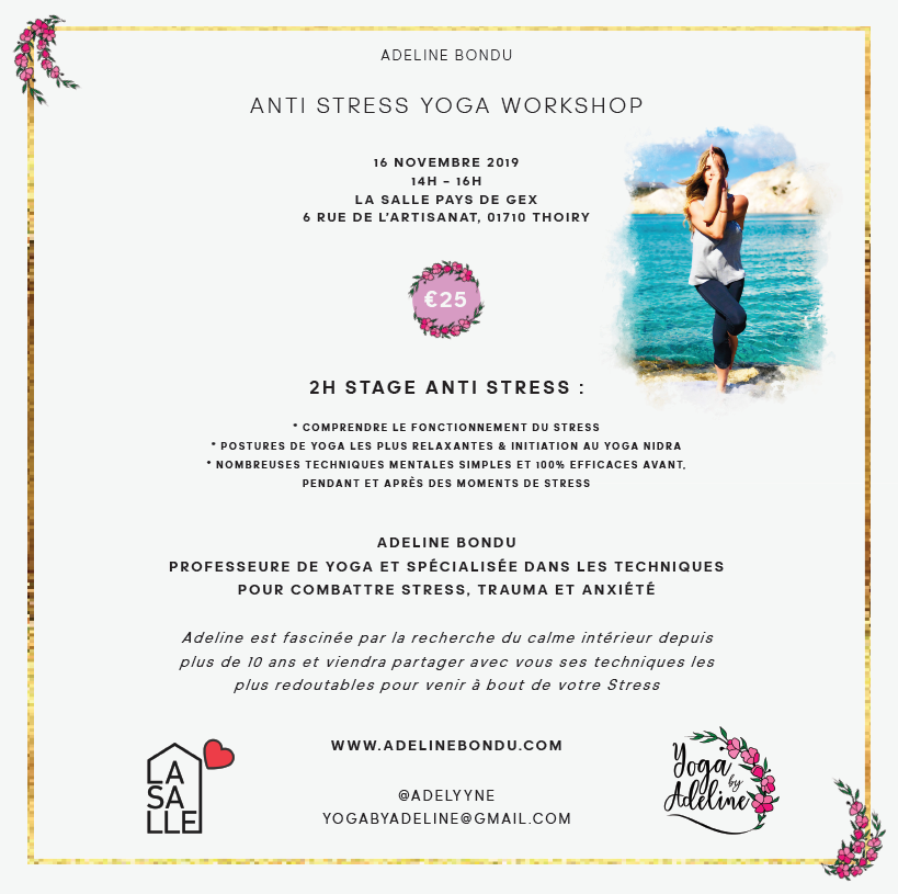Anti Stress Yoga Workshop La Salle Pays De Gex Fr Adeline Bondu