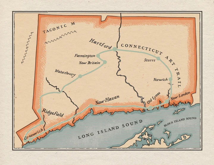 Connecticut Map for Yankee Magazine