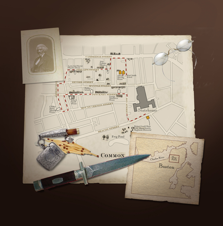 A Boston map for Yankee Magazine