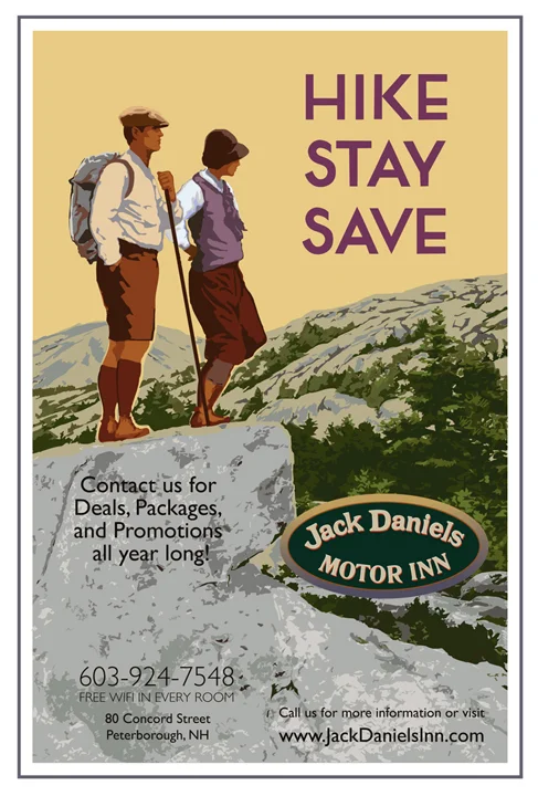 A vintage poster style was perfect for this travel poster.