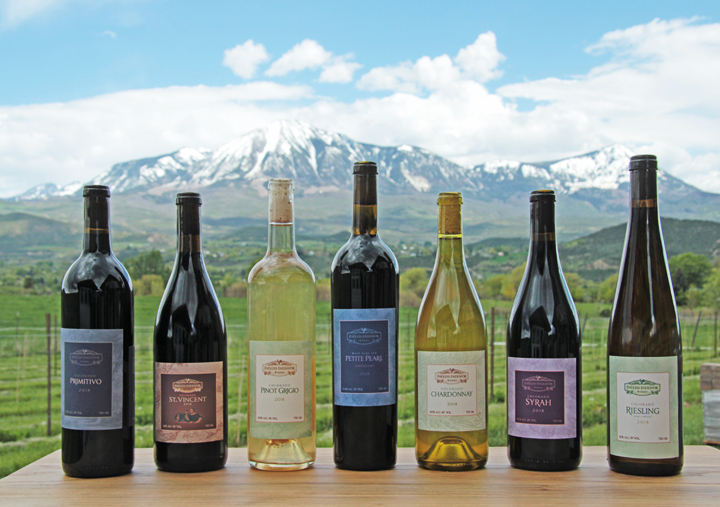 Seven of the eight wines at Endless Endeavor Winery. The Merlot is not shown here.