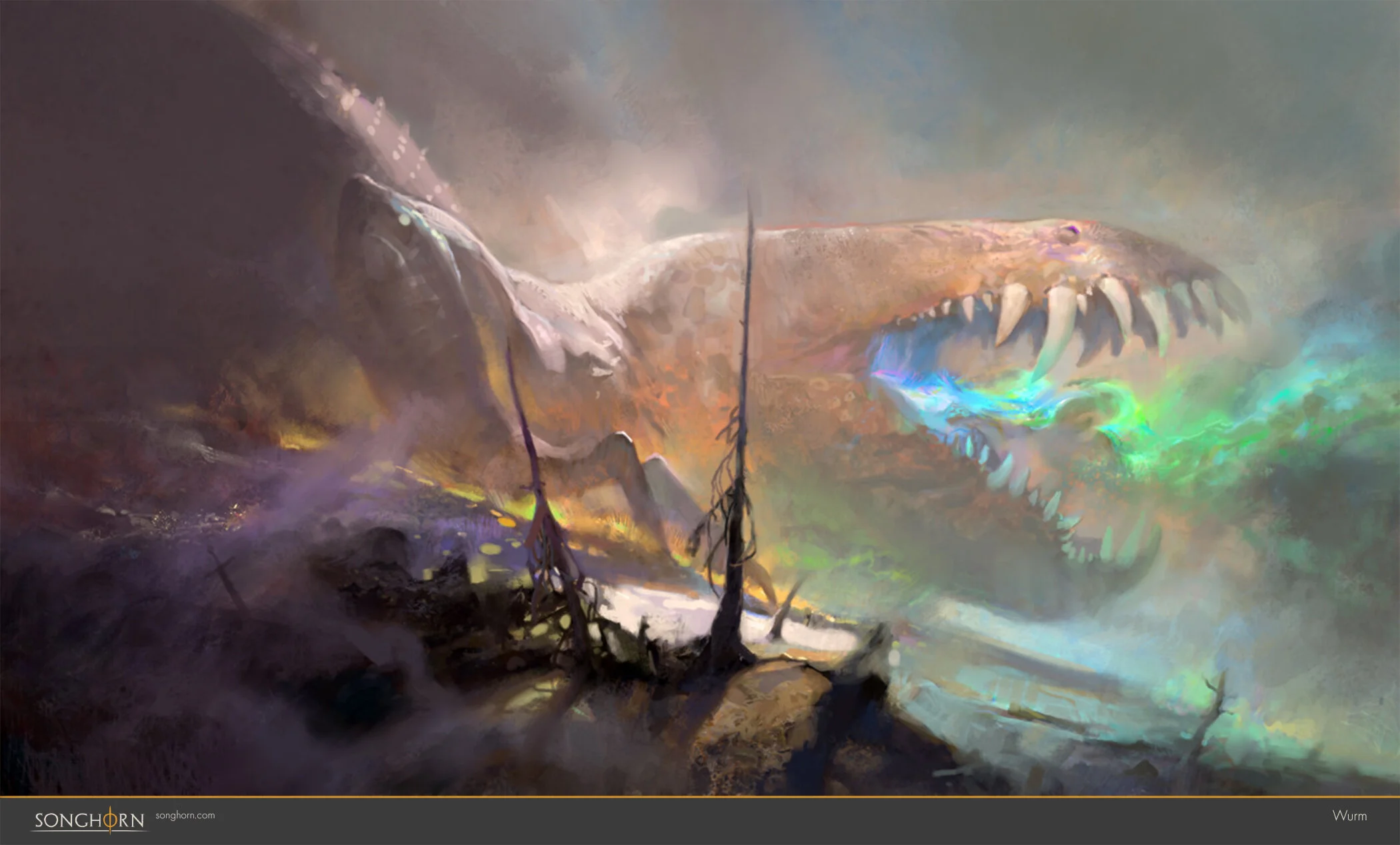 Songhorn Creature Art Studio Songhorn Wurm MonsterWyrmDragonDrakeCreatureDesignMonsterIllustration 2