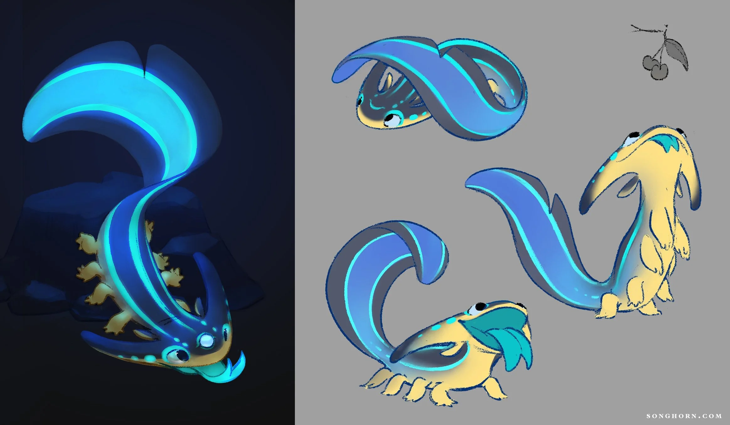 Songhorn Art Outsourcing Songhorn CritterColours CreatureCharacterFilmGamesStudioArtIllustrationStylizedCuteKawaiiAdorable 4