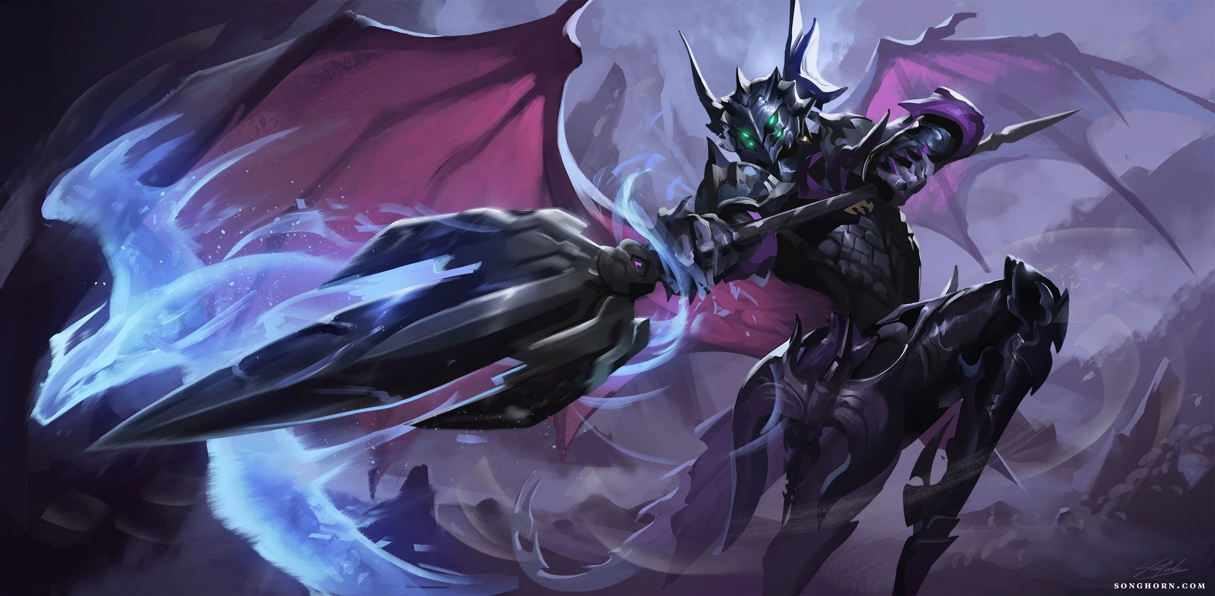 Songhorn Art Outsourcing Songhorn Falindrith CharacterGameIllustrationDragonPaintingArtFinalFantasyDragoonArmorArmourFantasyMedievalSpearWeaponSplashArt