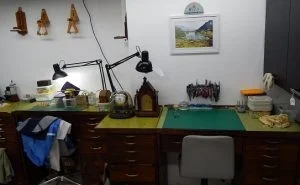 A typical clockmaker’s desk