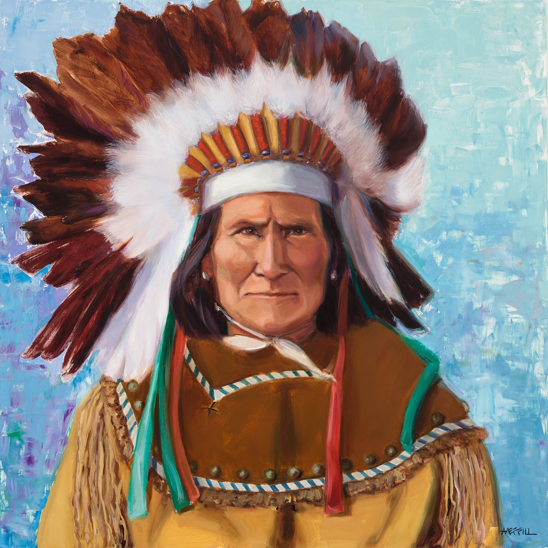  GERONIMO  Oil on linen 30” x 30”, 2018  