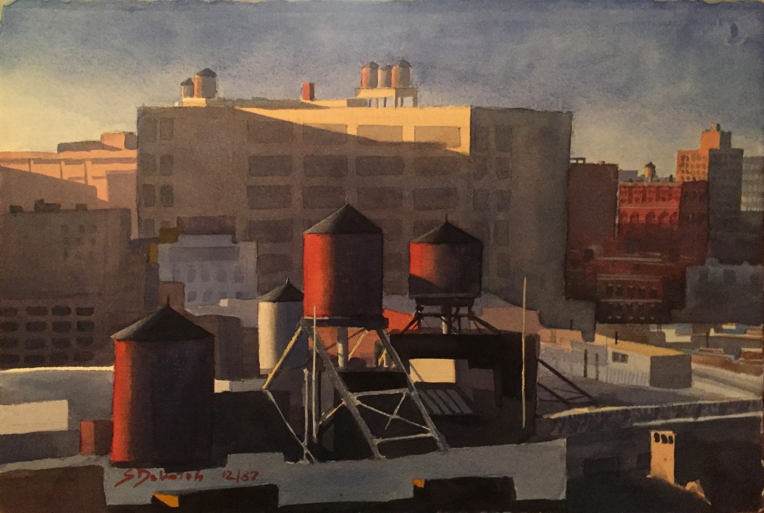 Water Tanks on Soho Rooftop, 1987