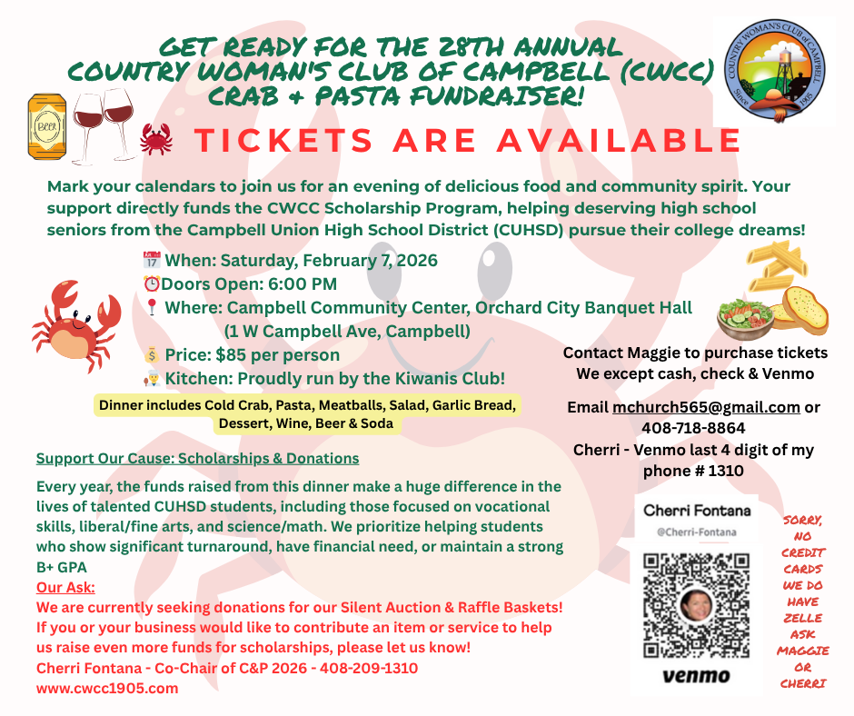 Special Event - Crab &amp; Pasta Dinner - Please contact Club to attend