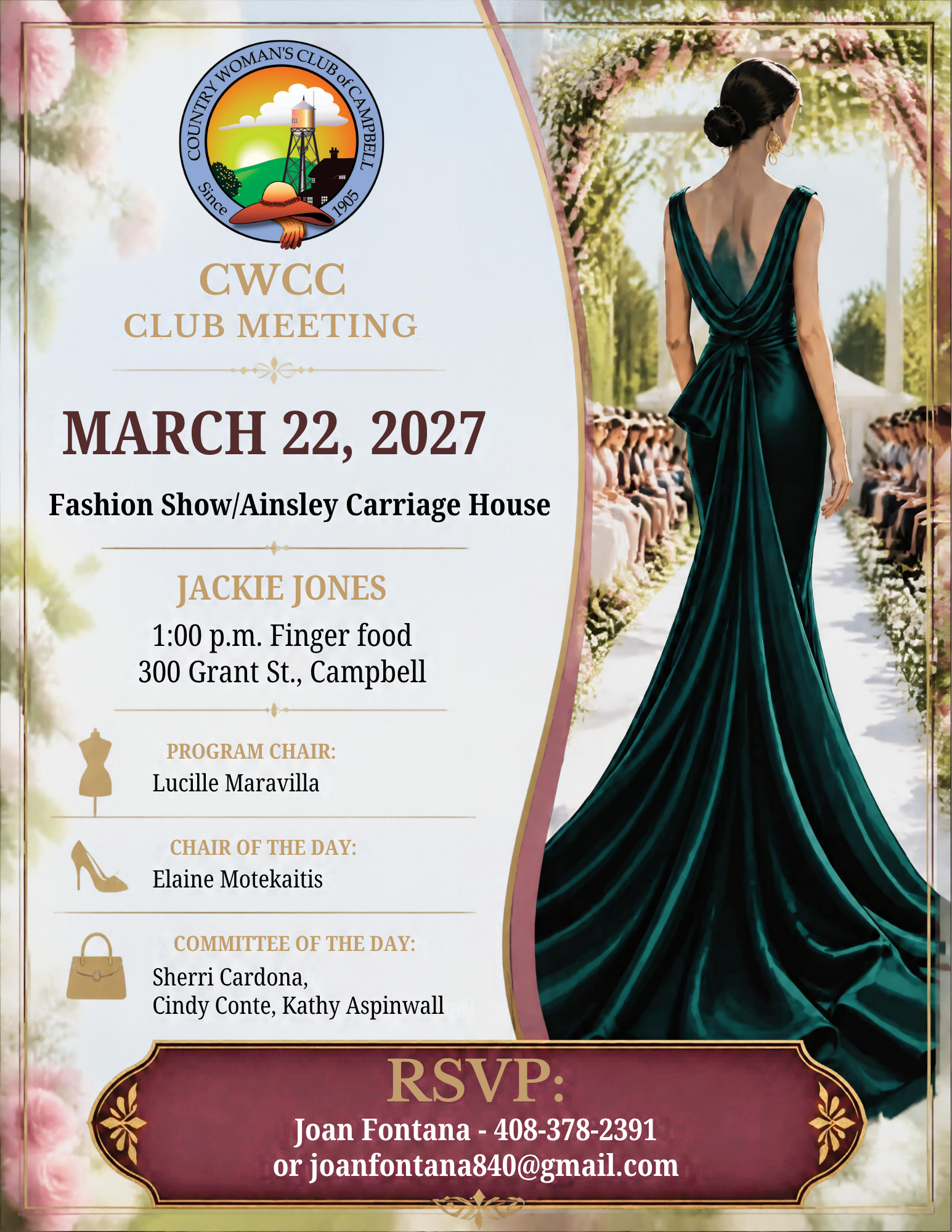 CWCC - March 22, 2027 Fashion Show/Ainsley Carriage House