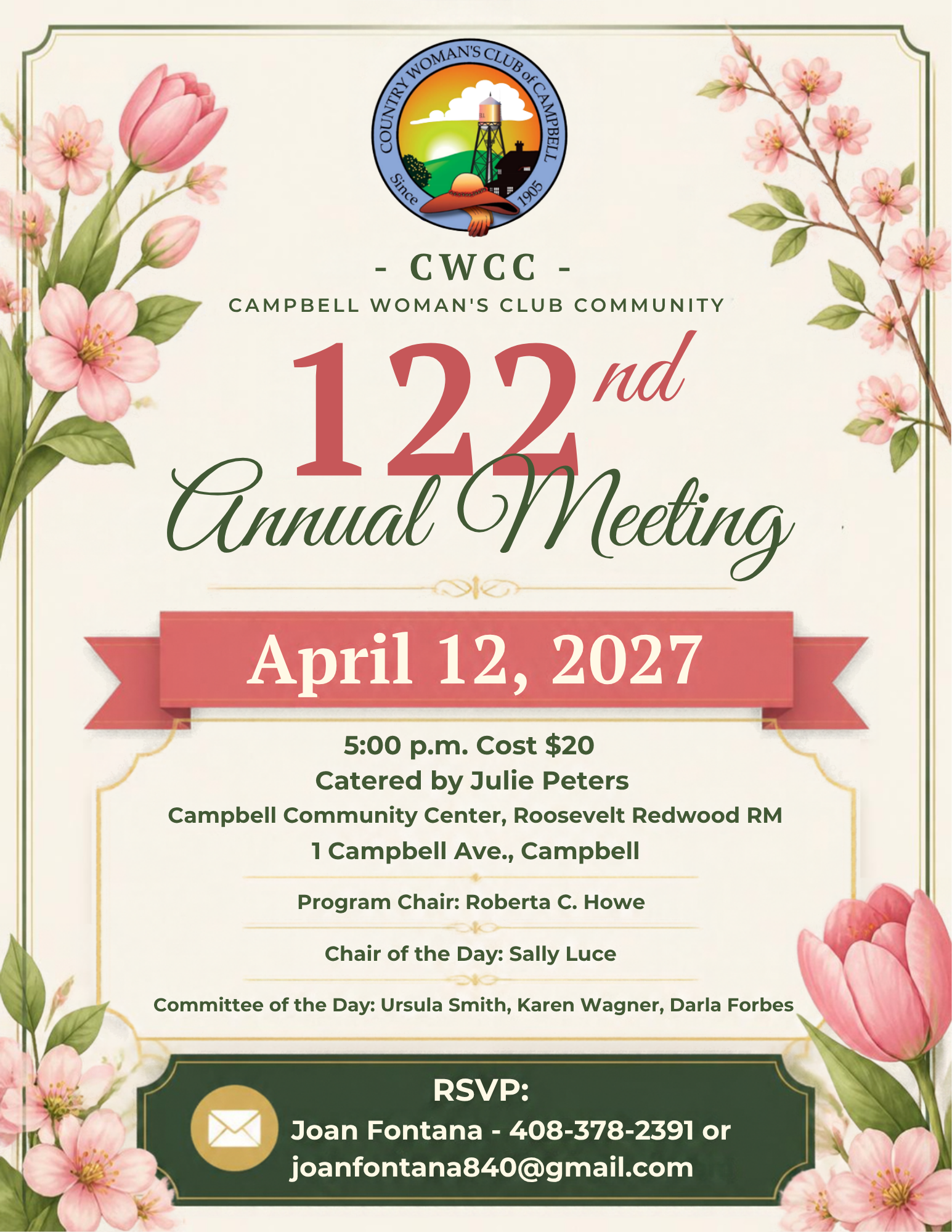 CWCC - April 12, 2027 122nd Annual Meeting