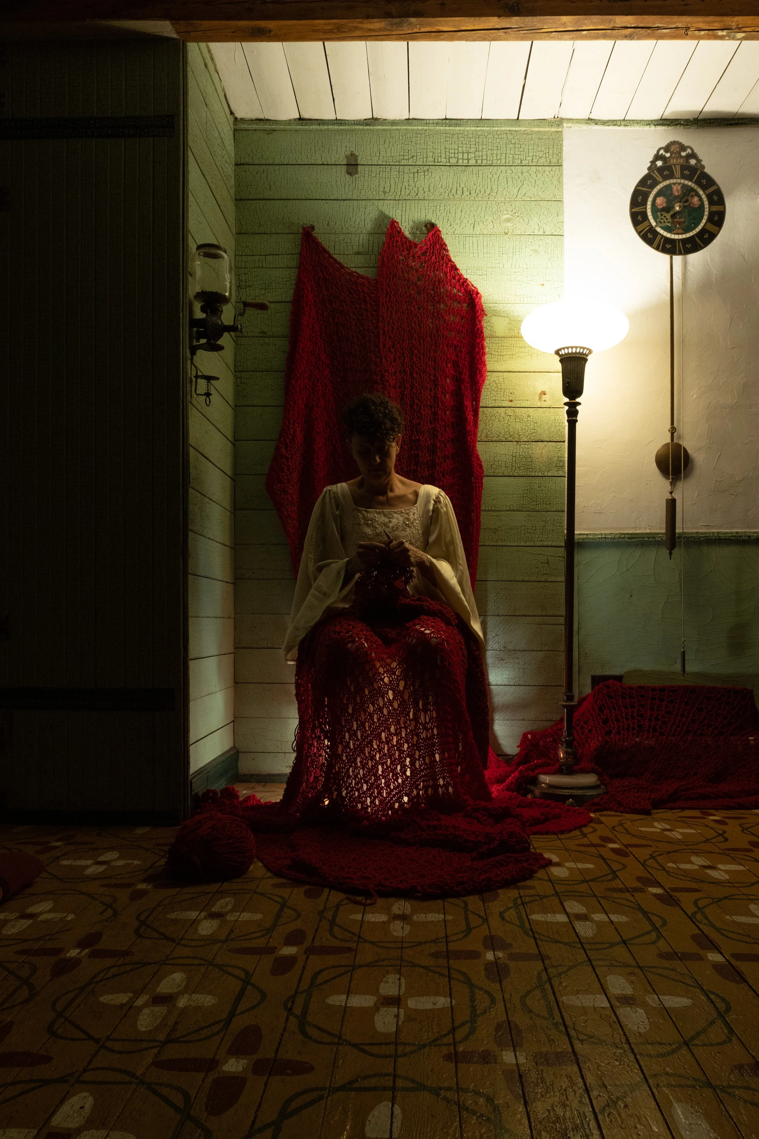 Self-Portrait with Net -  Digital print on canvas 4x5.5' 2023